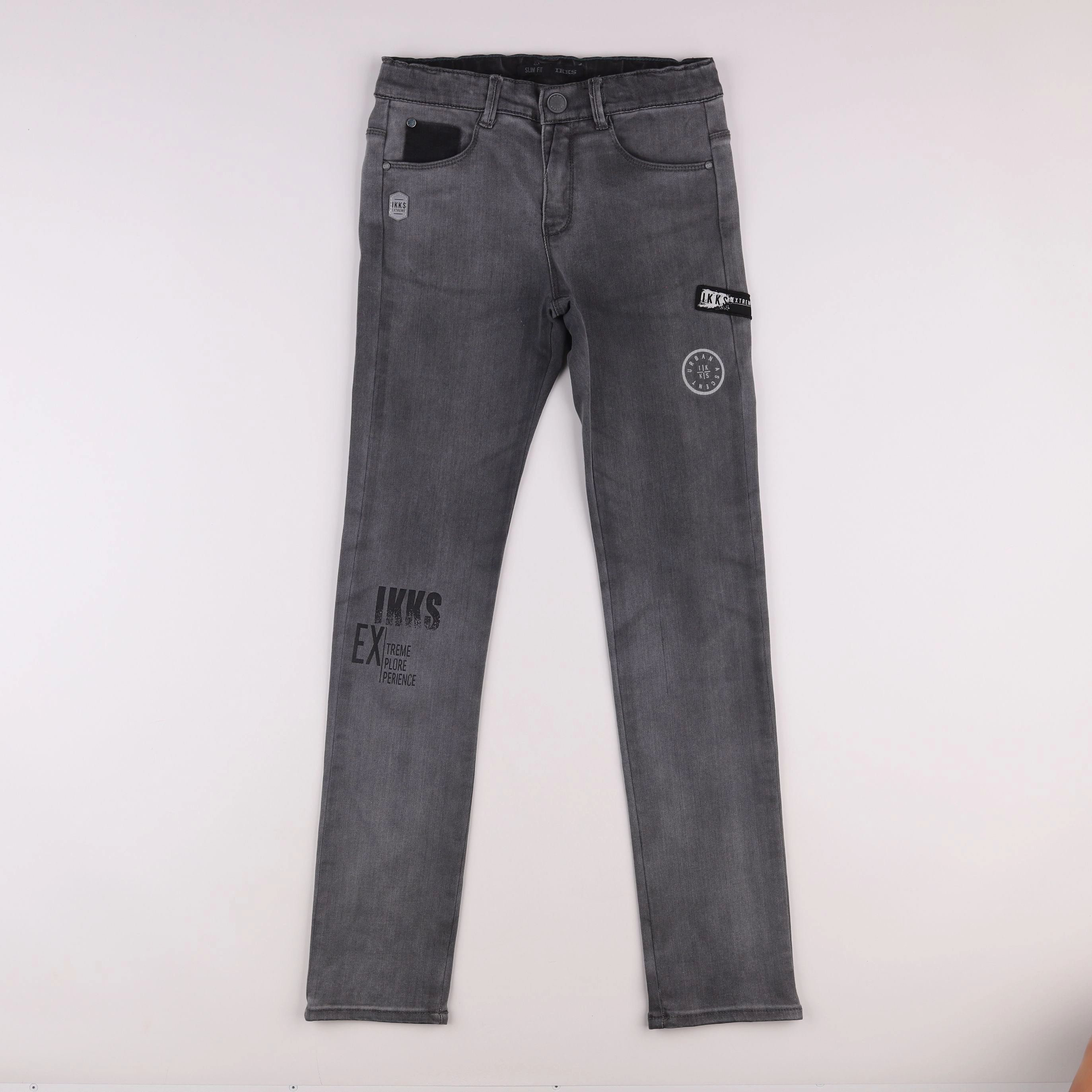 IKKS - jean gris - 12 ans
