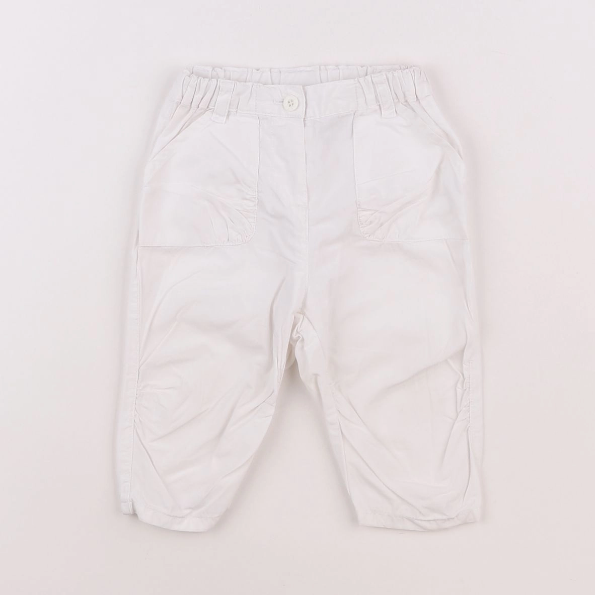 Petit Bateau - pantalon blanc - 6 mois