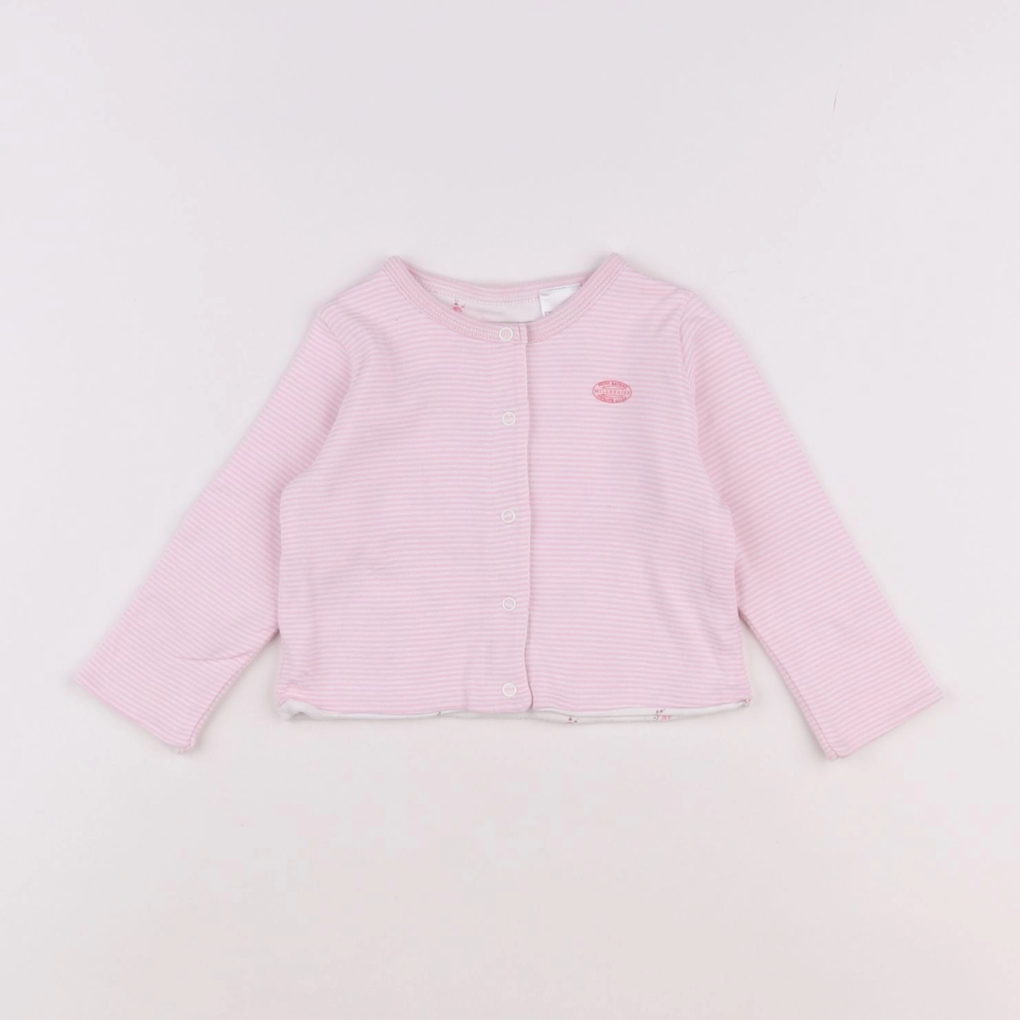 Petit Bateau - sweat rose - 6 mois