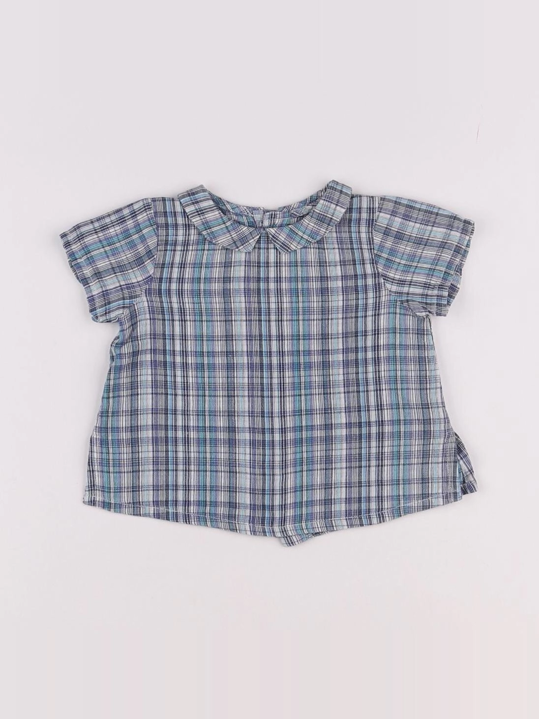 Boutchou - blouse bleu - 3 mois