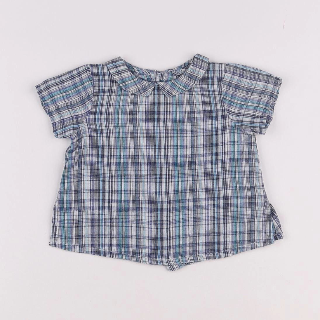 Boutchou - blouse bleu - 3 mois