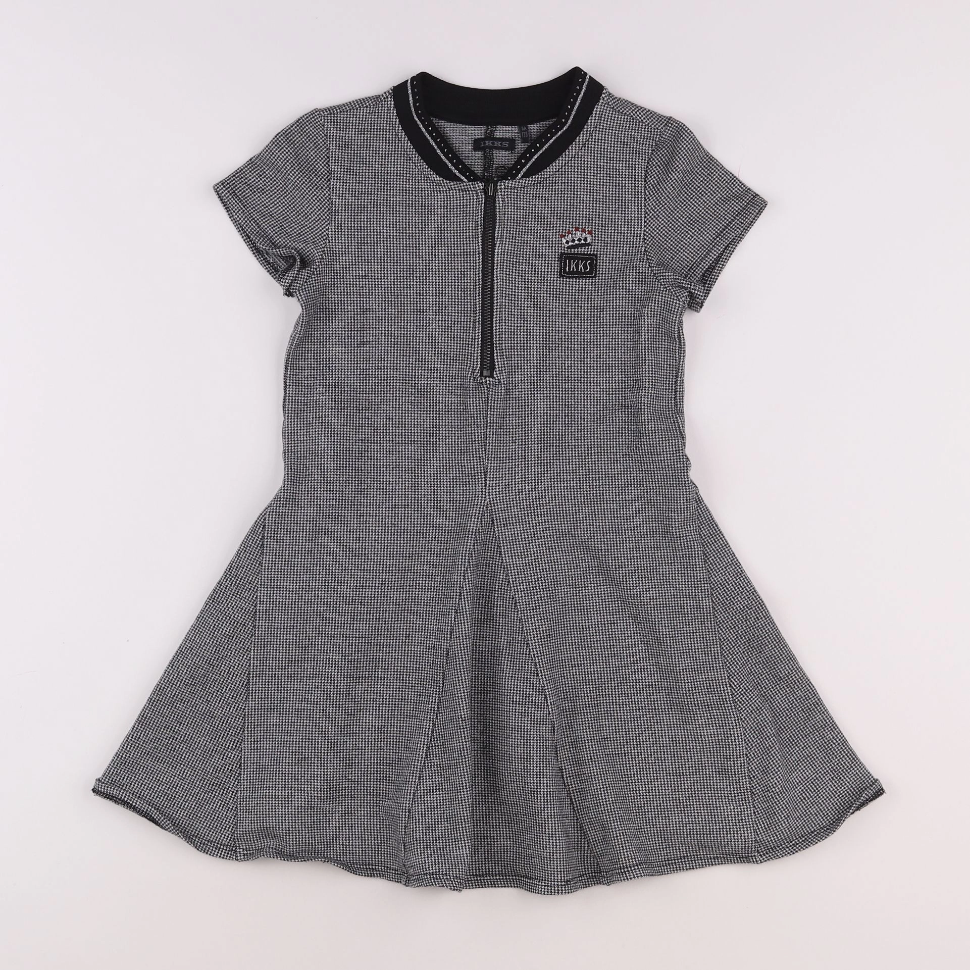 IKKS - robe blanc, noir - 8 ans