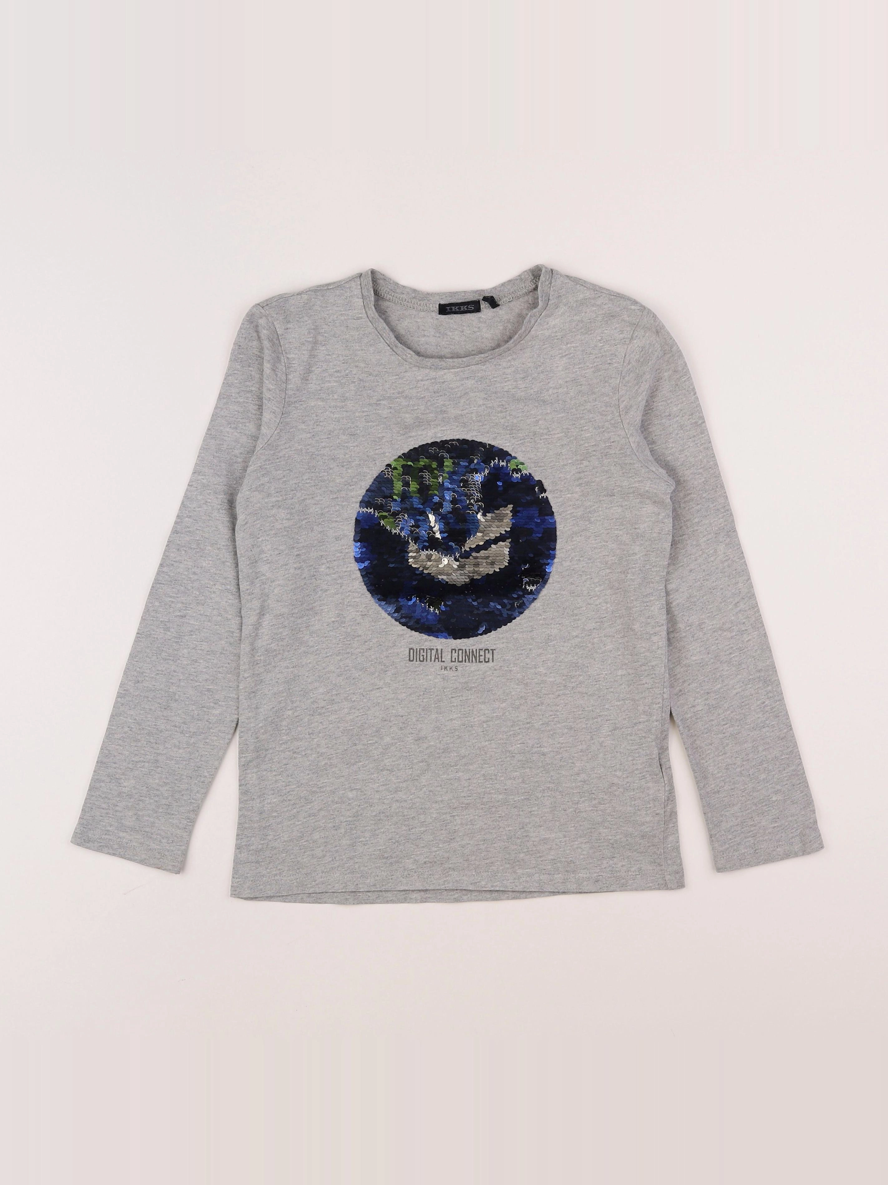 IKKS - tee-shirt gris - 8 ans