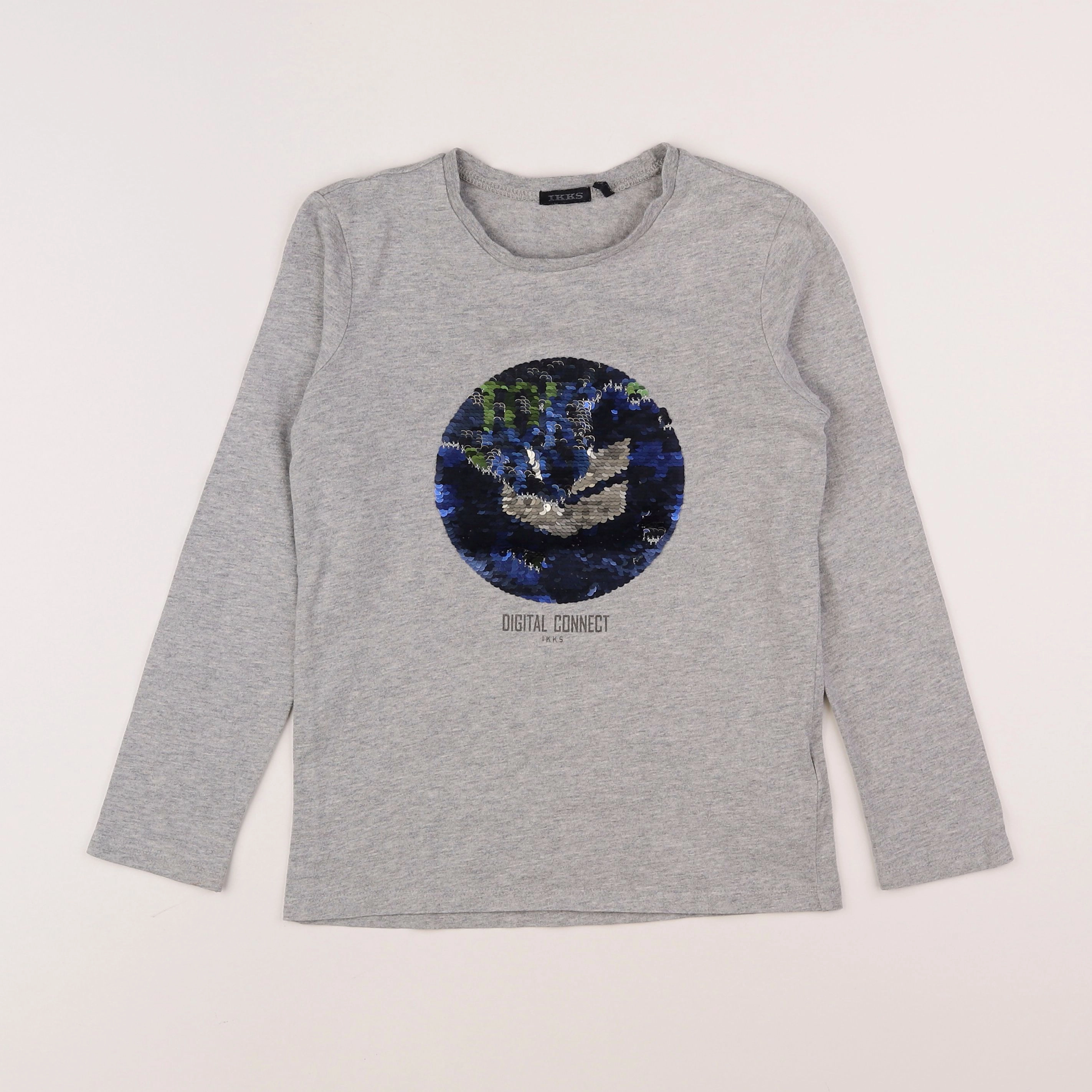 IKKS - tee-shirt gris - 8 ans