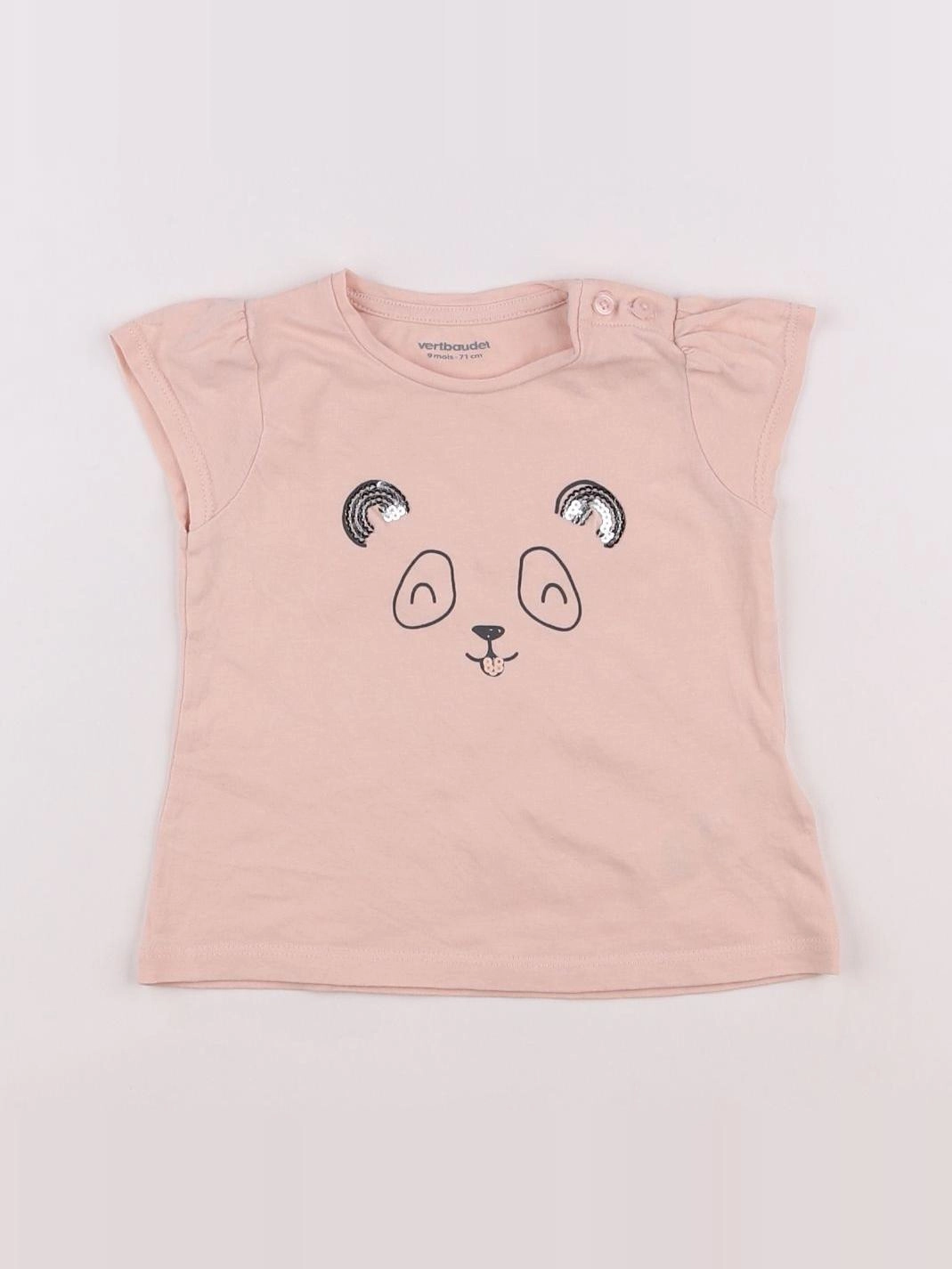 Vertbaudet - tee-shirt rose - 9 mois