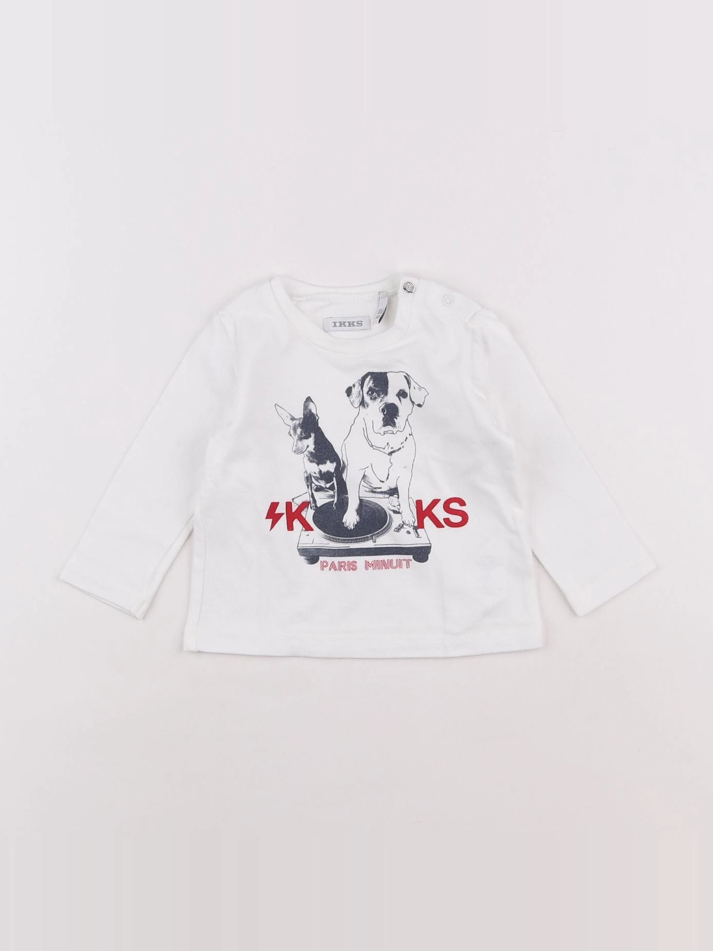IKKS - tee-shirt blanc - 6 mois