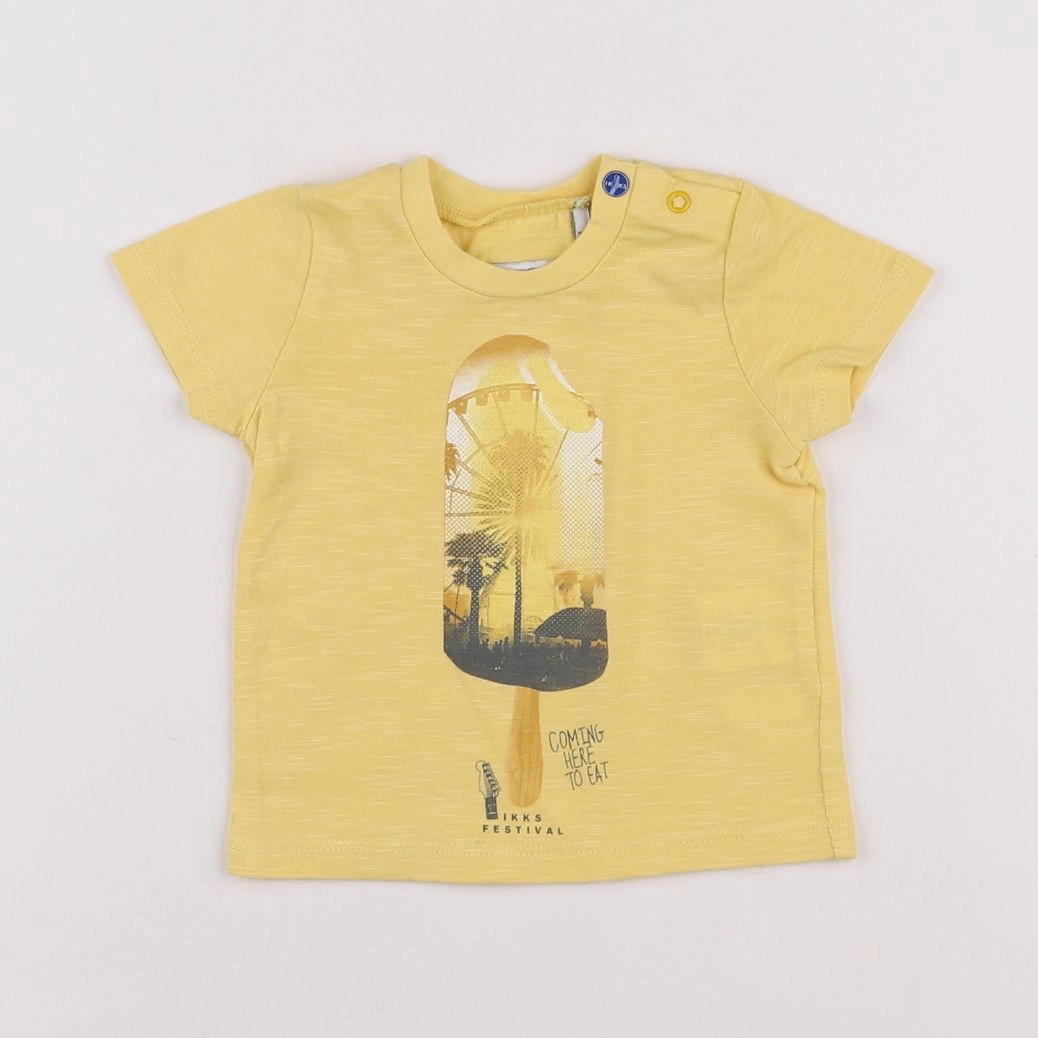 IKKS - tee-shirt jaune - 3 mois