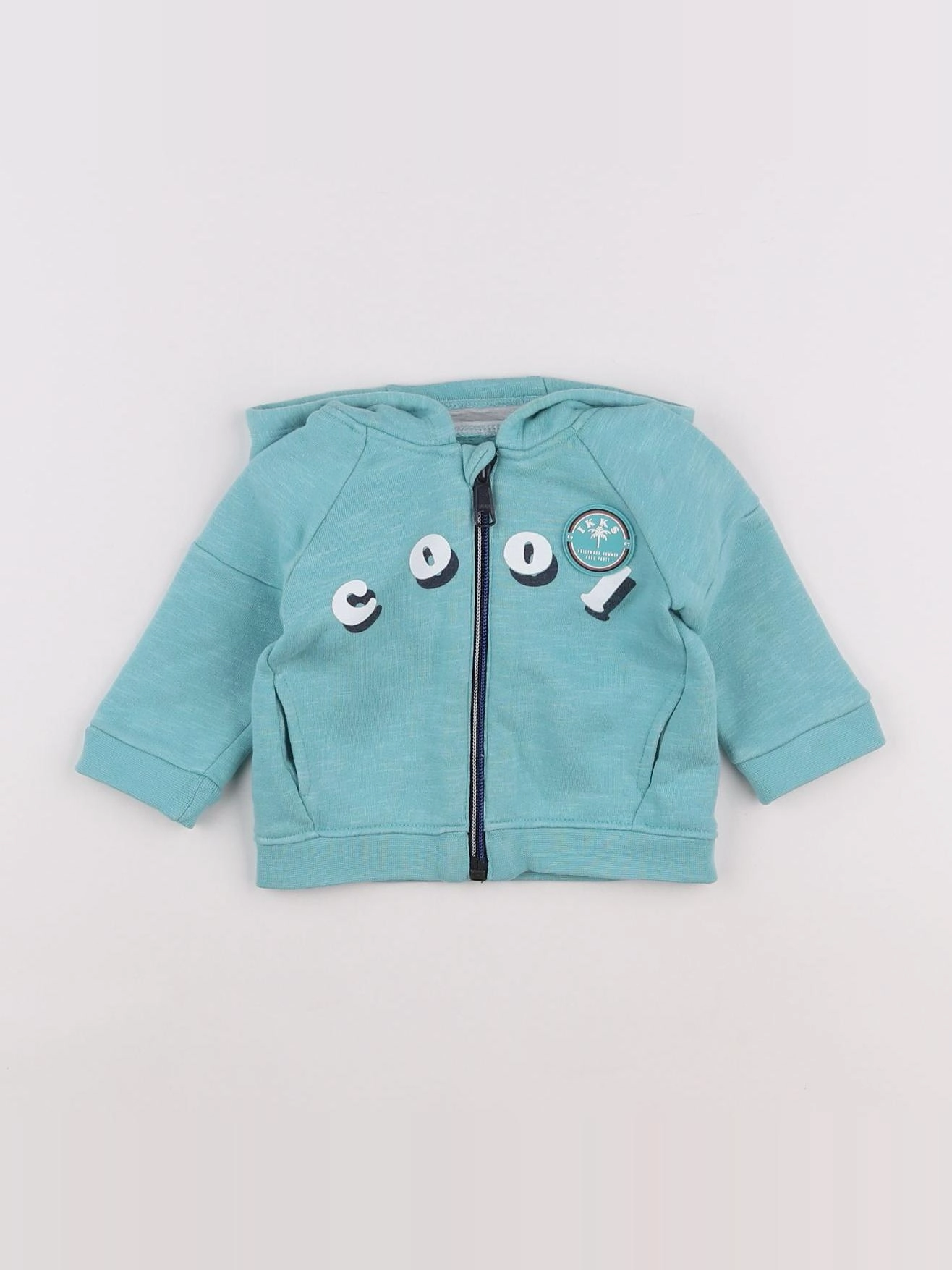 IKKS - sweat bleu - 3 mois