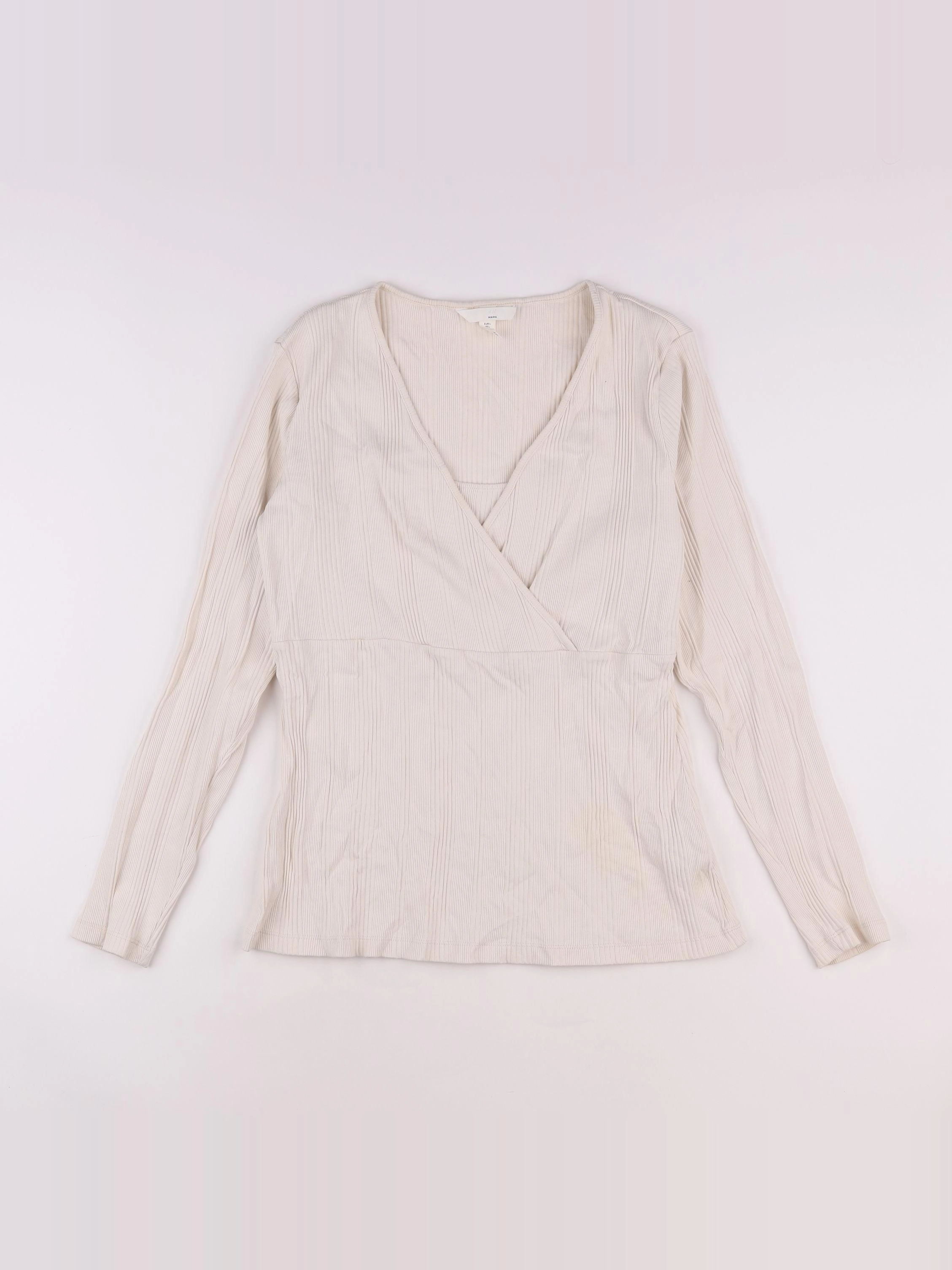 H&M - tee-shirt beige - 44 à 46
