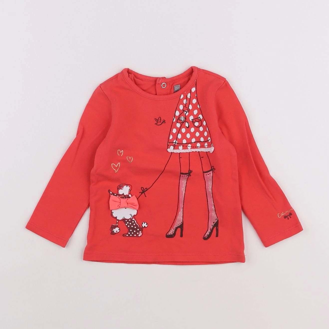 Catimini - tee-shirt rose - 12 mois
