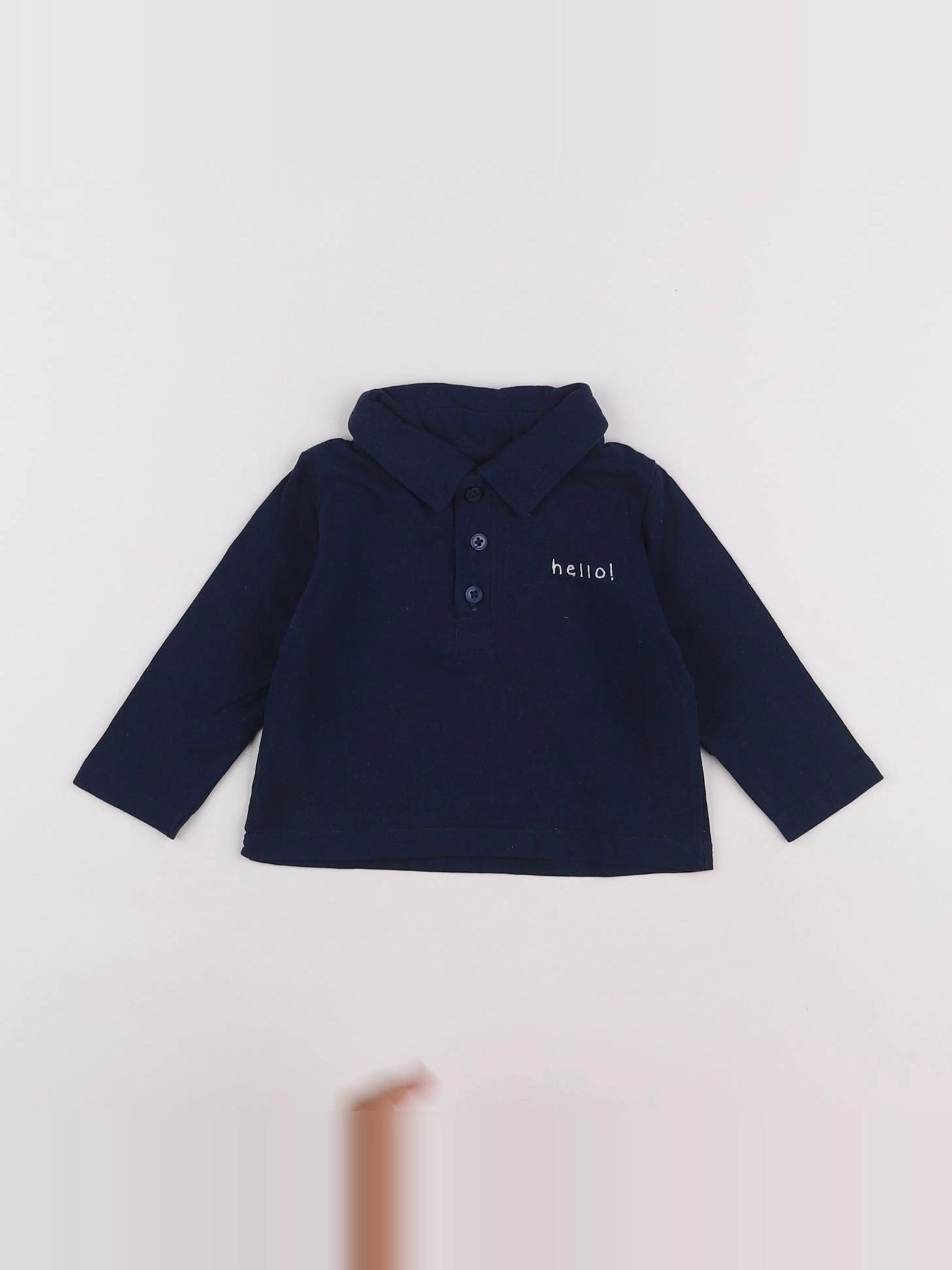 Eden & Victor - polo bleu - 9 mois