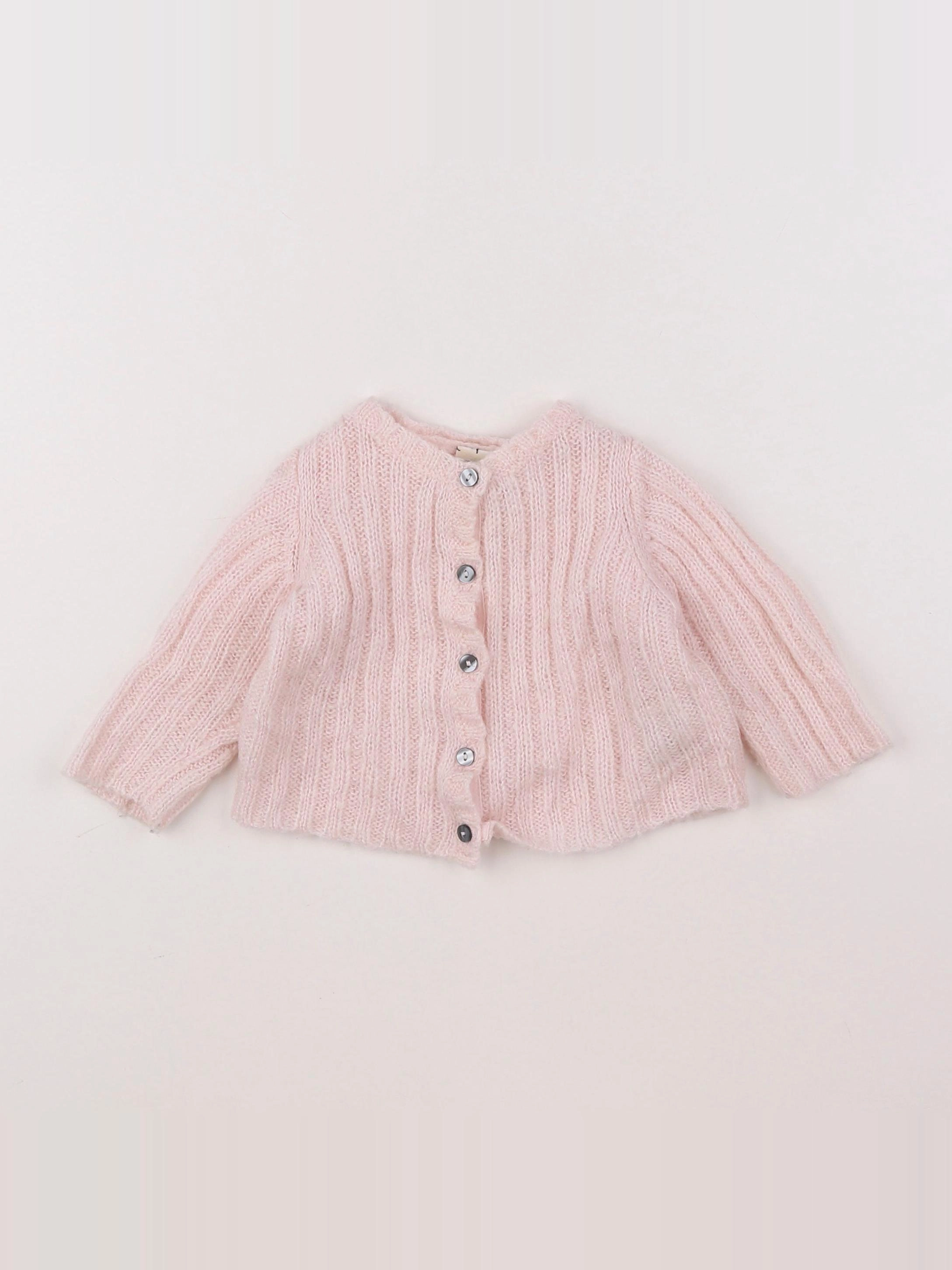 Bonton - gilet rose - 6 mois