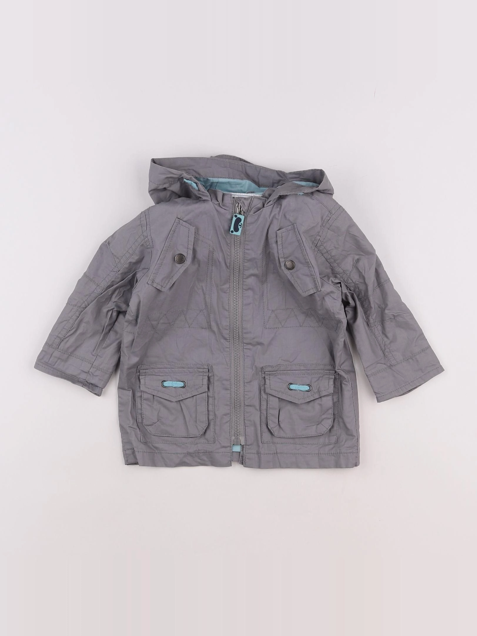 Vertbaudet - imperméable gris - 18 mois