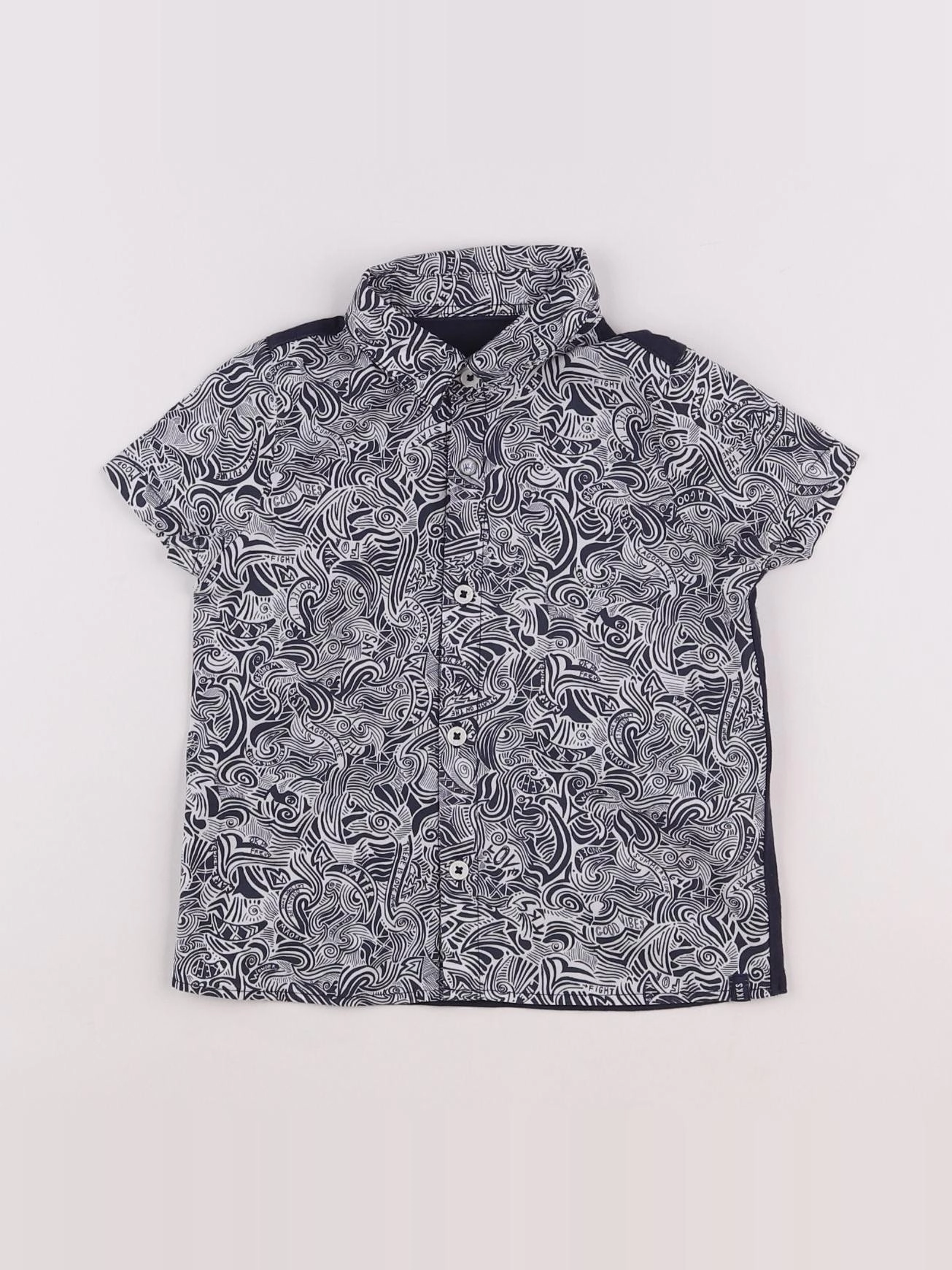 IKKS - chemise blanc, bleu - 18 mois