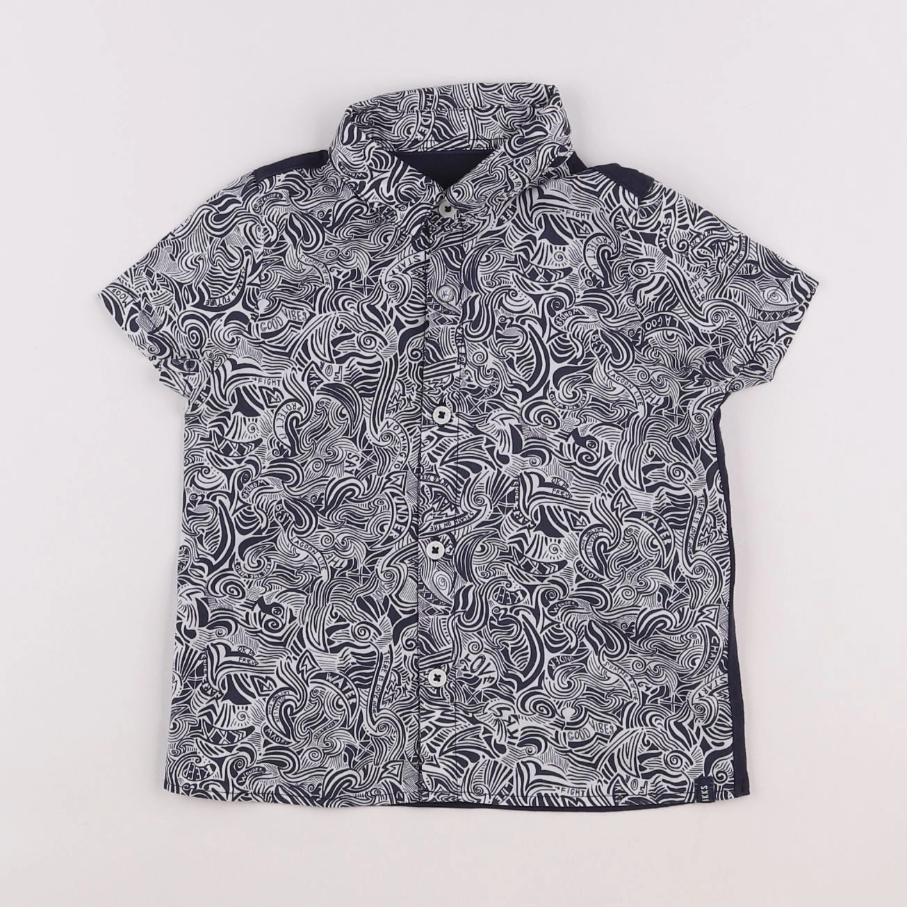 IKKS - chemise blanc, bleu - 18 mois