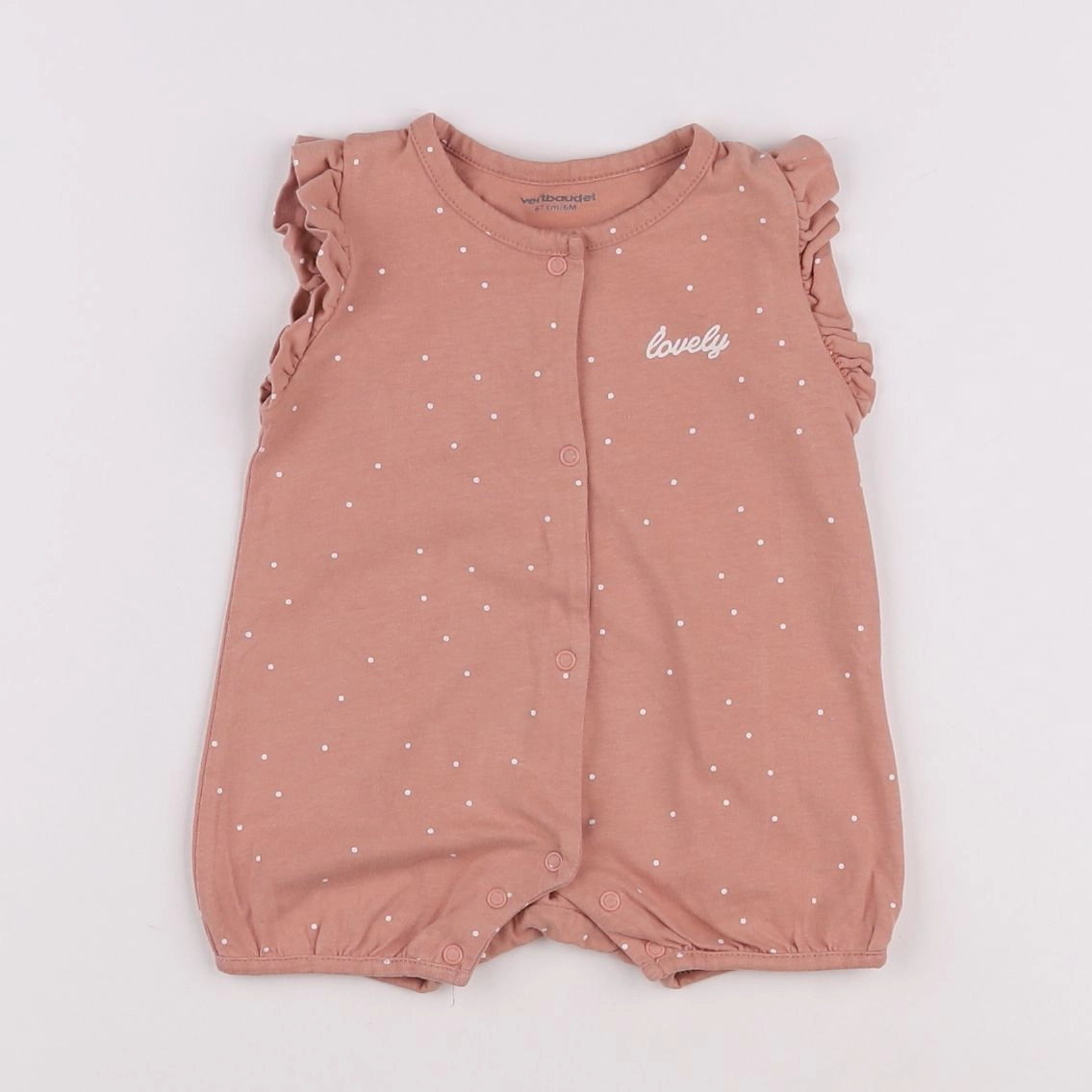 Vertbaudet - pyjama coton rose - 6 mois