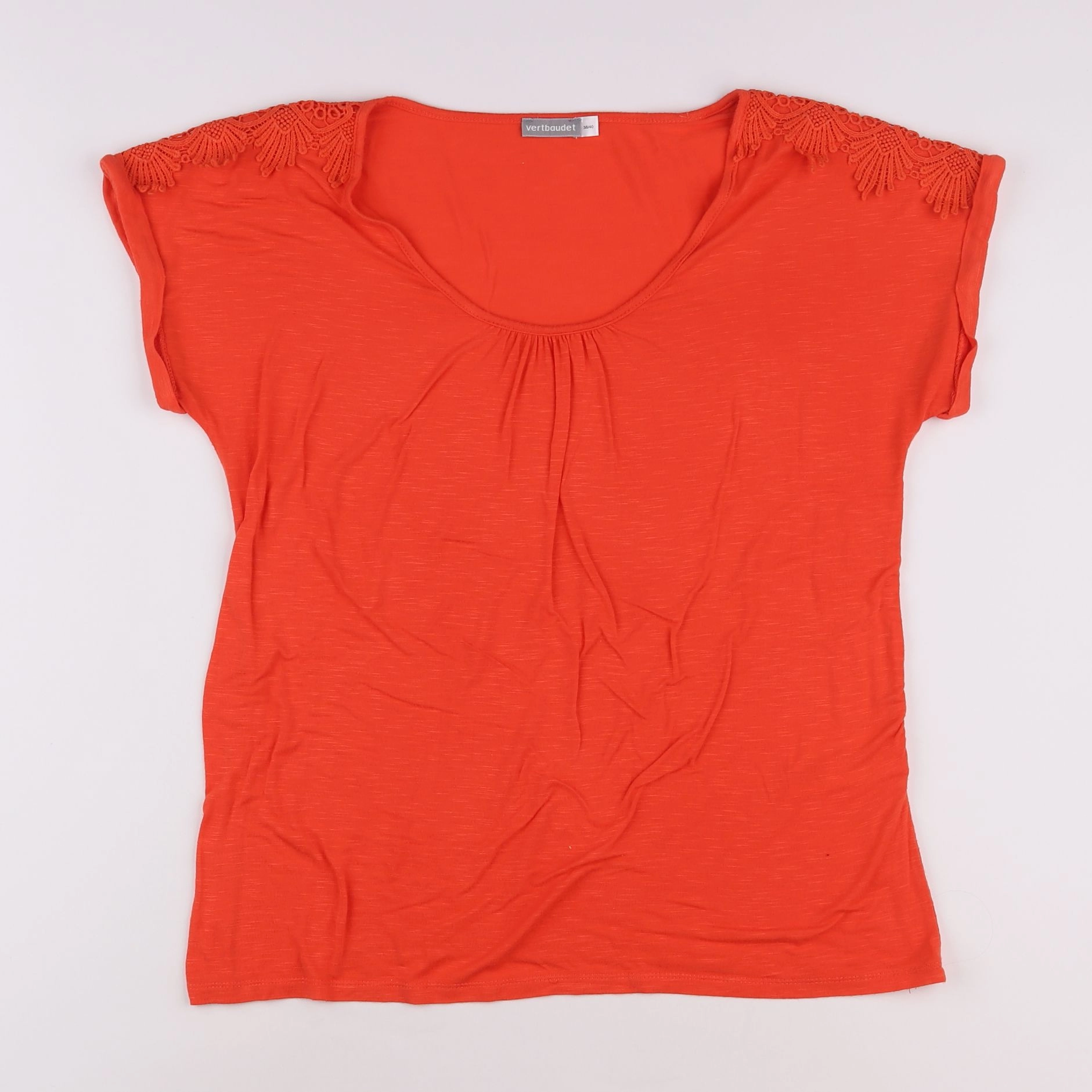 Vertbaudet - tee-shirt grossesse orange - 38 à 40