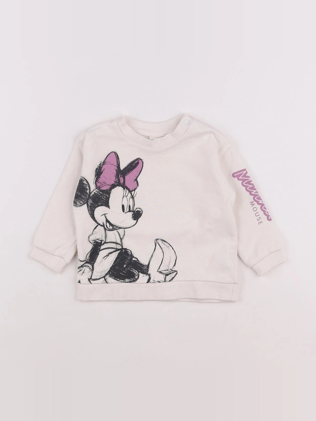 H&M - sweat blanc - 3/6 mois