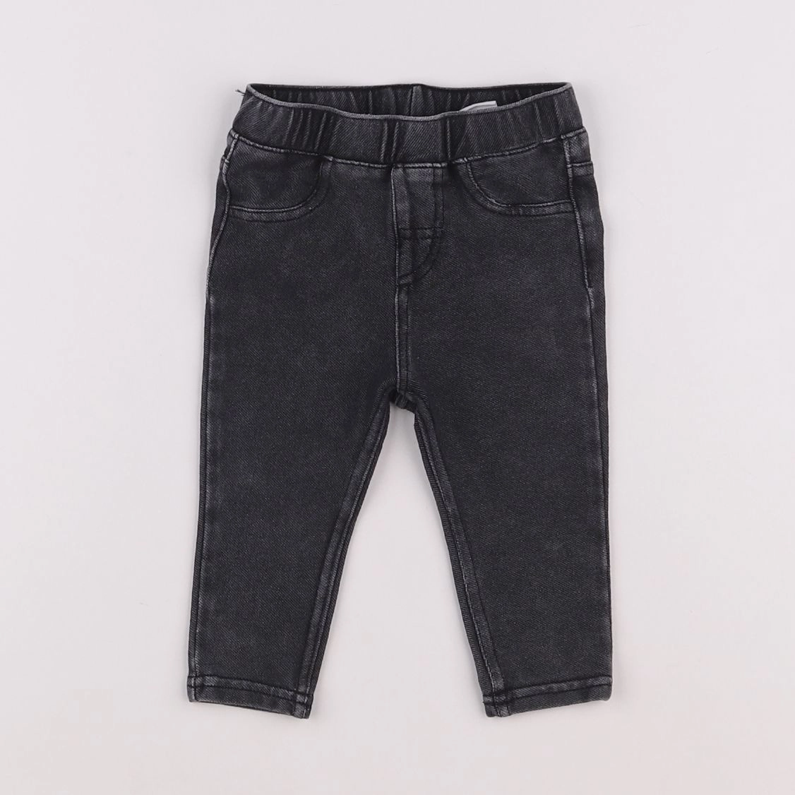 H&M - jegging noir - 3/6 mois