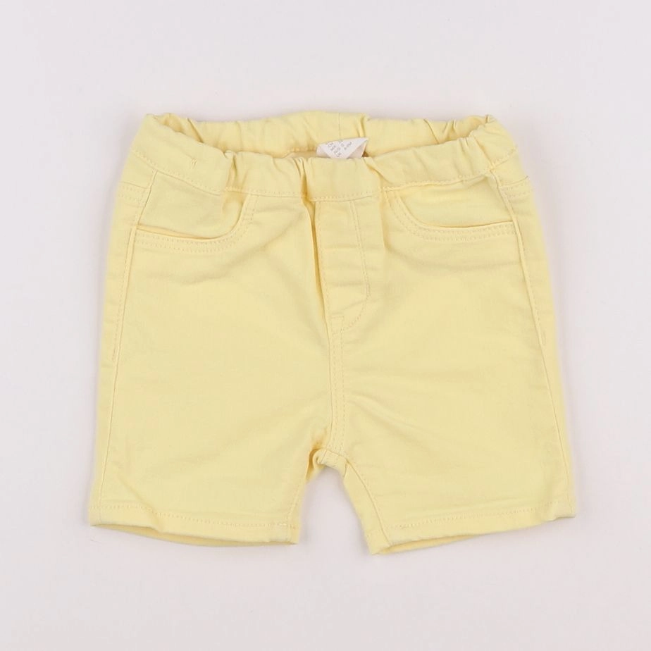 H&M - short jaune - 6/9 mois