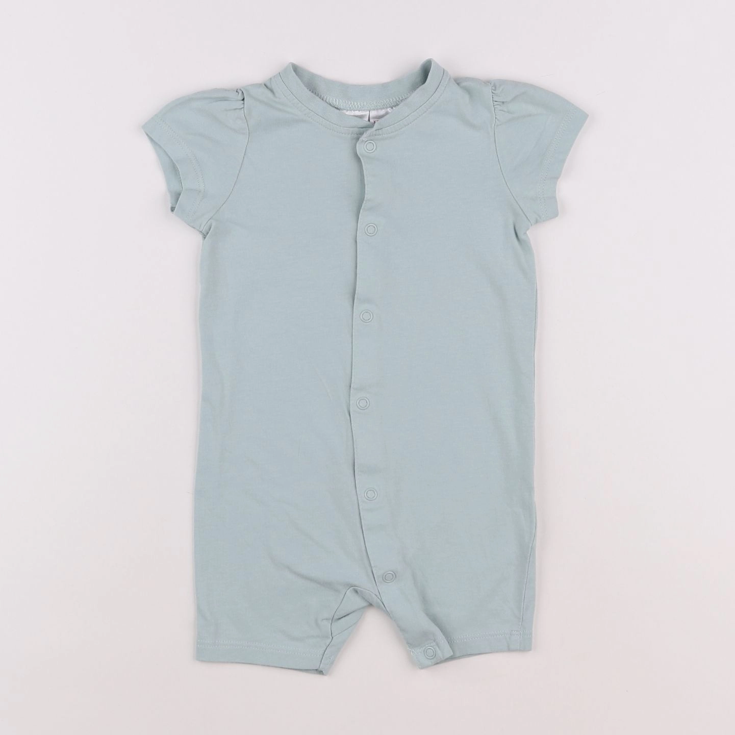 H&M - combinaison coton vert - 6/9 mois