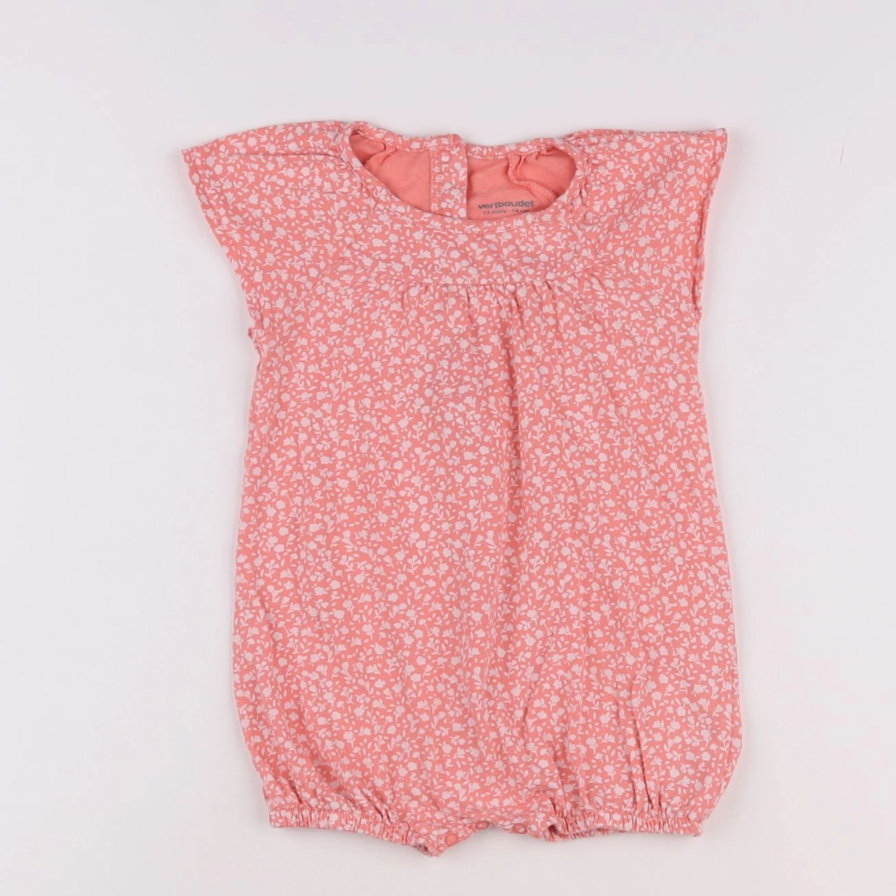 Vertbaudet - combinaison rose - 12 mois
