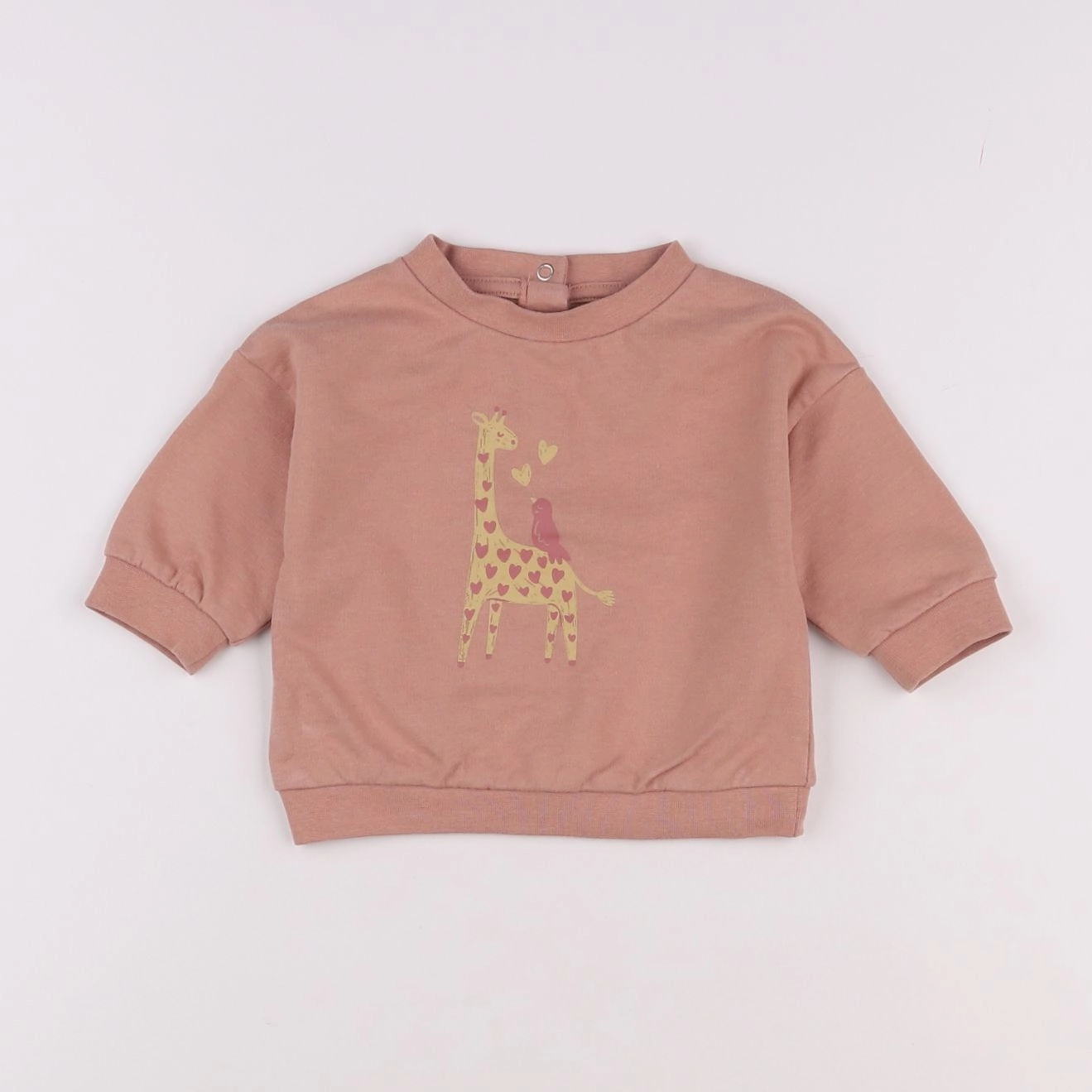 Vertbaudet - sweat rose - 3 mois