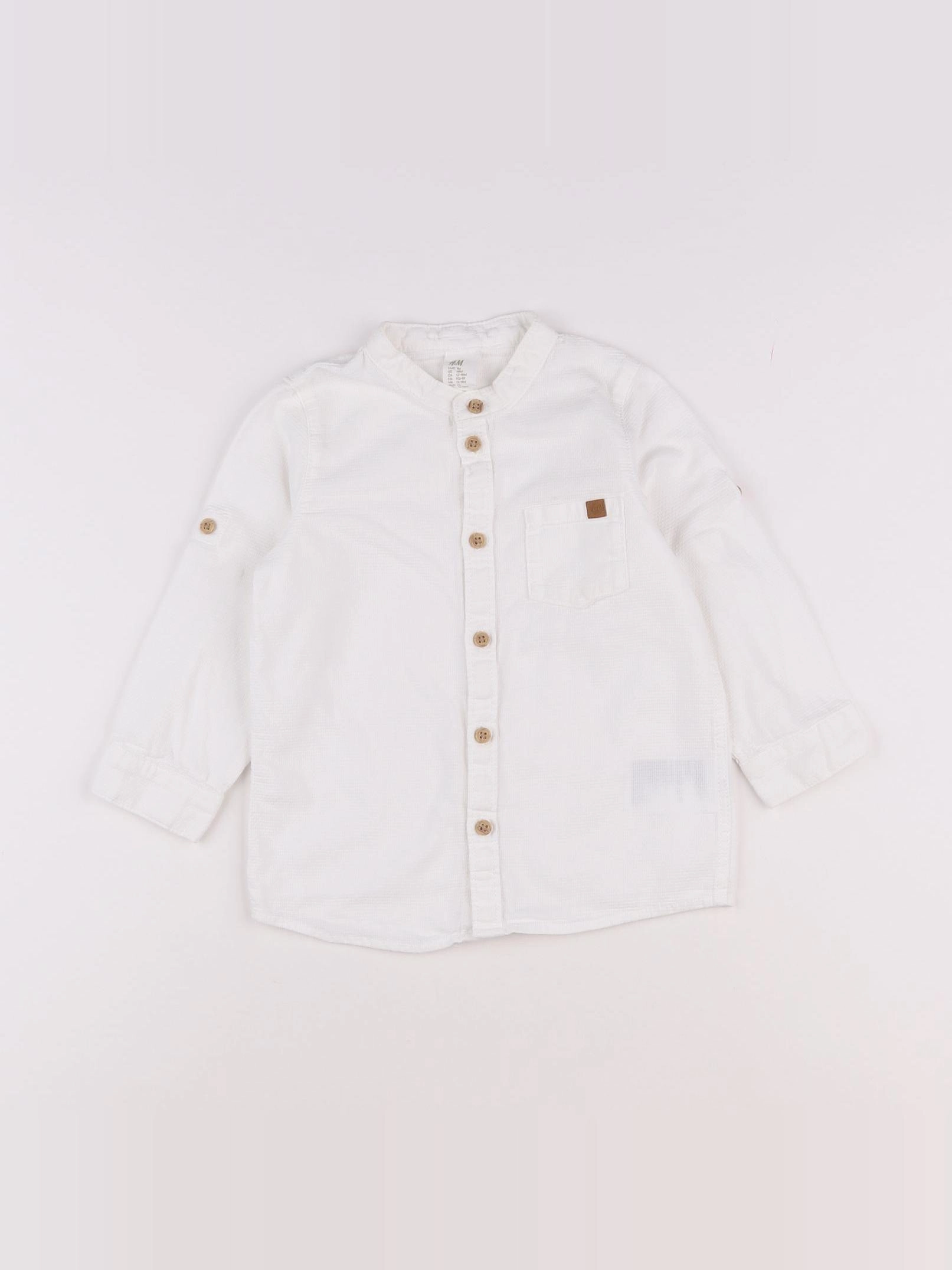 H&M - chemise blanc - 12/18 mois