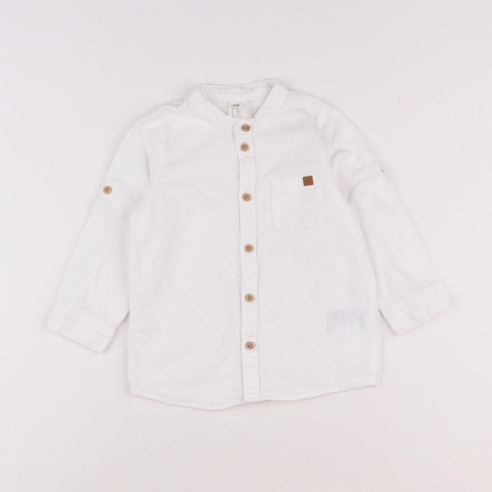 H&M - chemise blanc - 12/18 mois