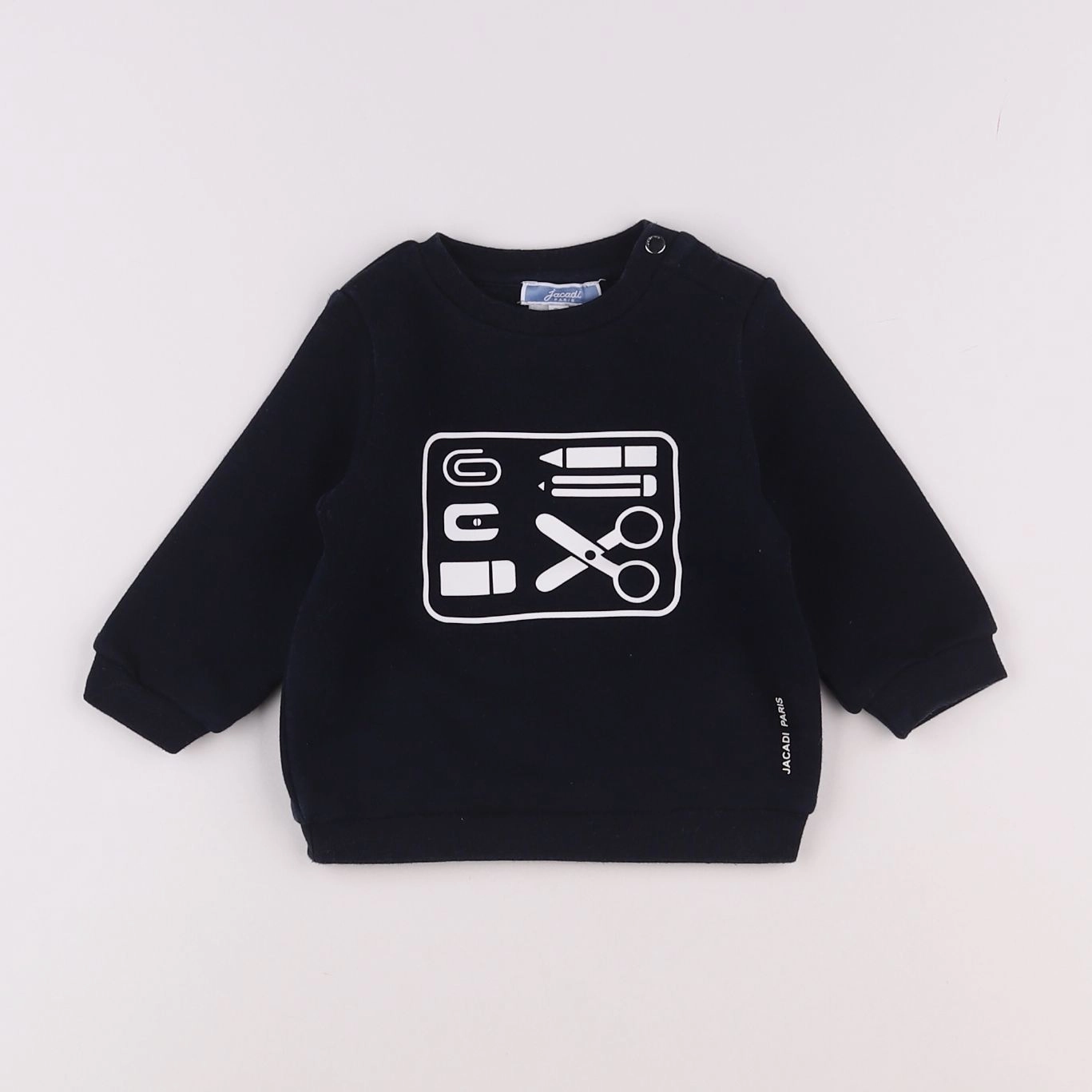 Jacadi - sweat bleu - 6 mois