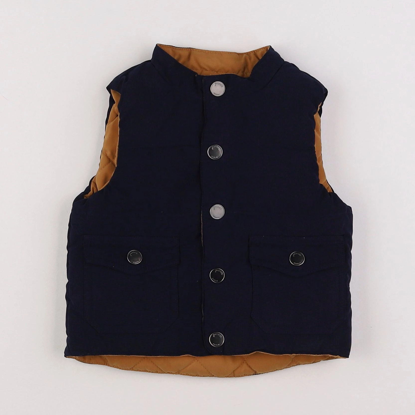 Jacadi - doudoune bleu, marron - 12/18 mois