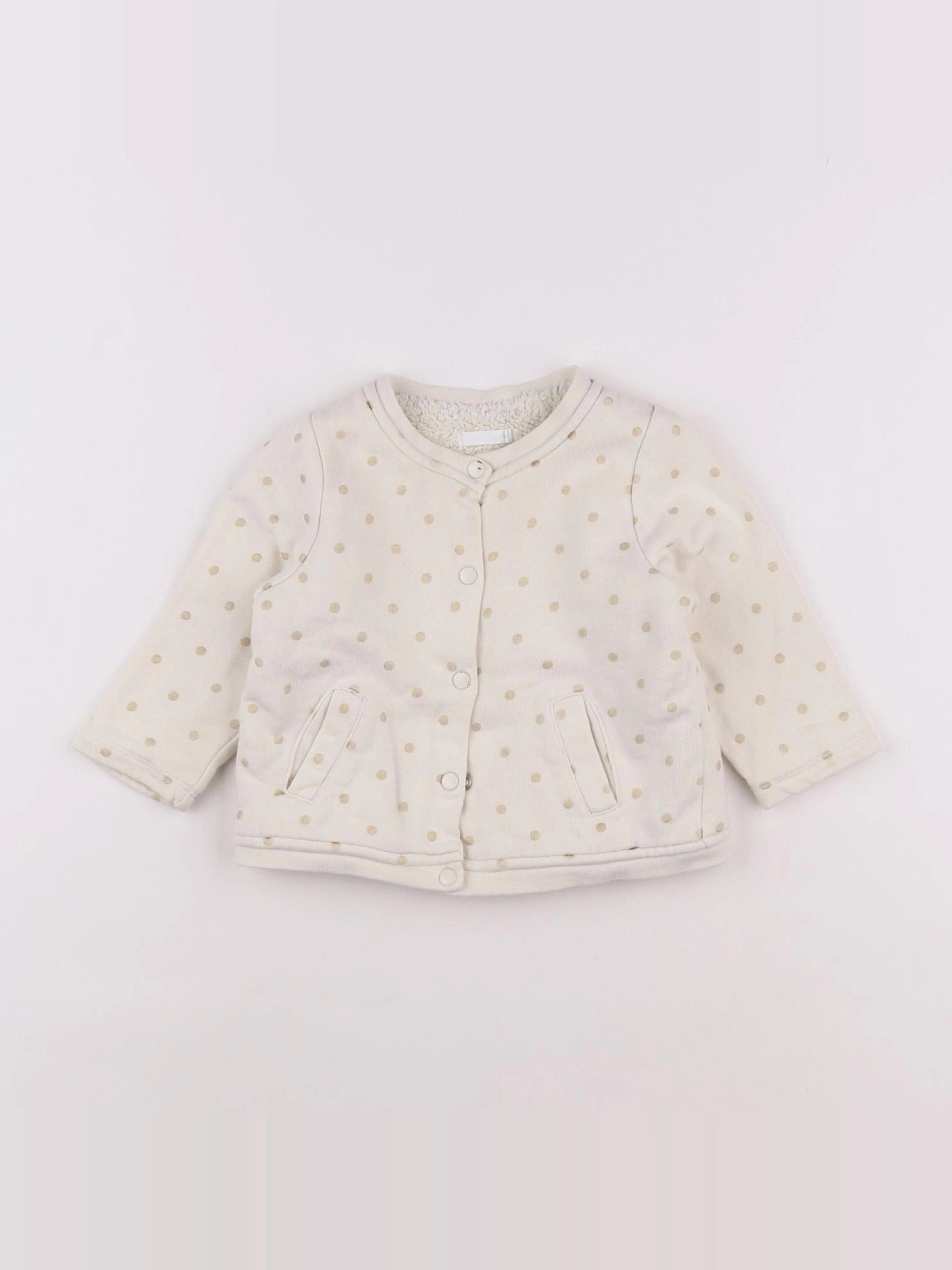 Boutchou - veste doublé beige - 18 mois
