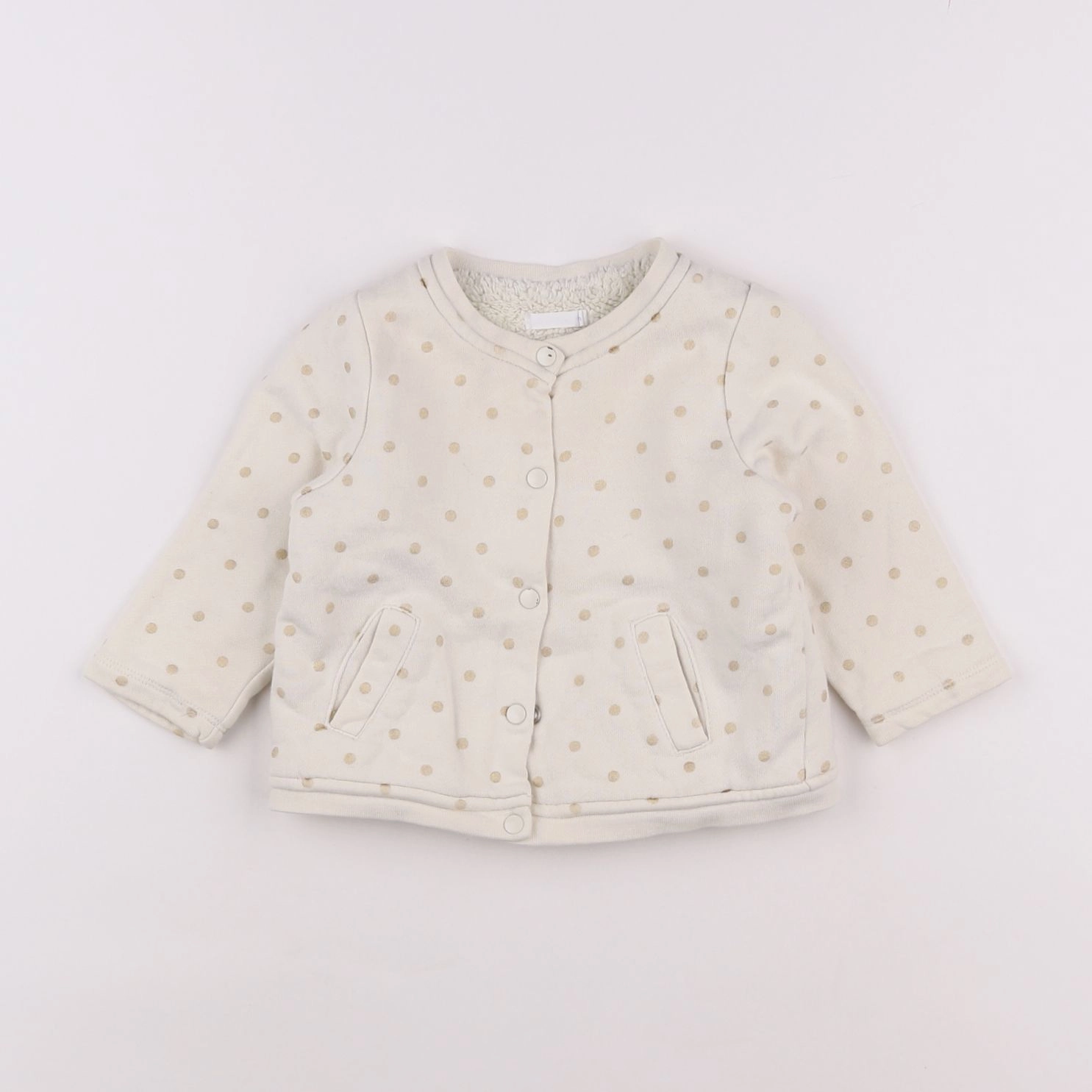 Boutchou - veste doublé beige - 18 mois