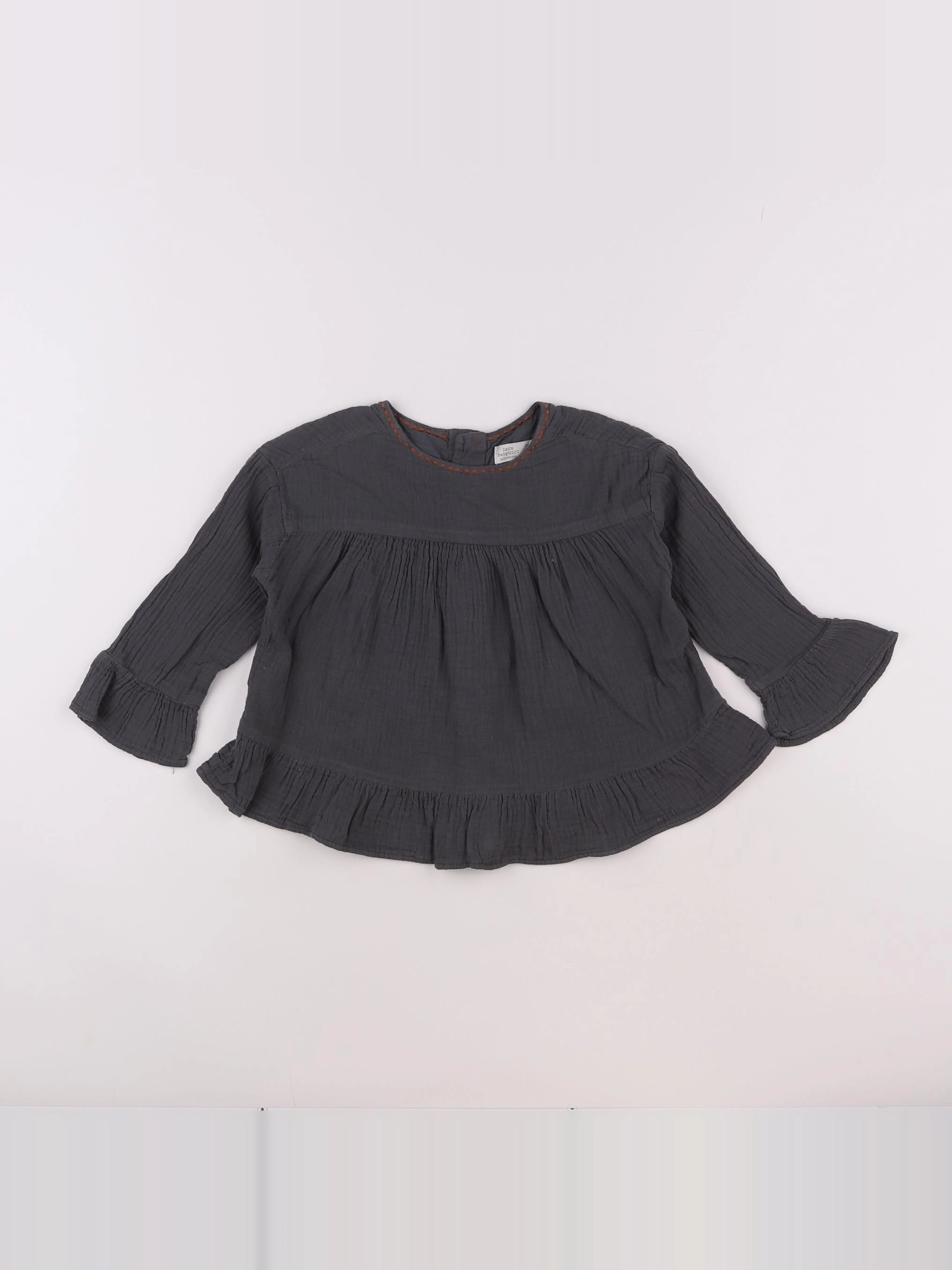 Zara - blouse gris - 2/3 ans