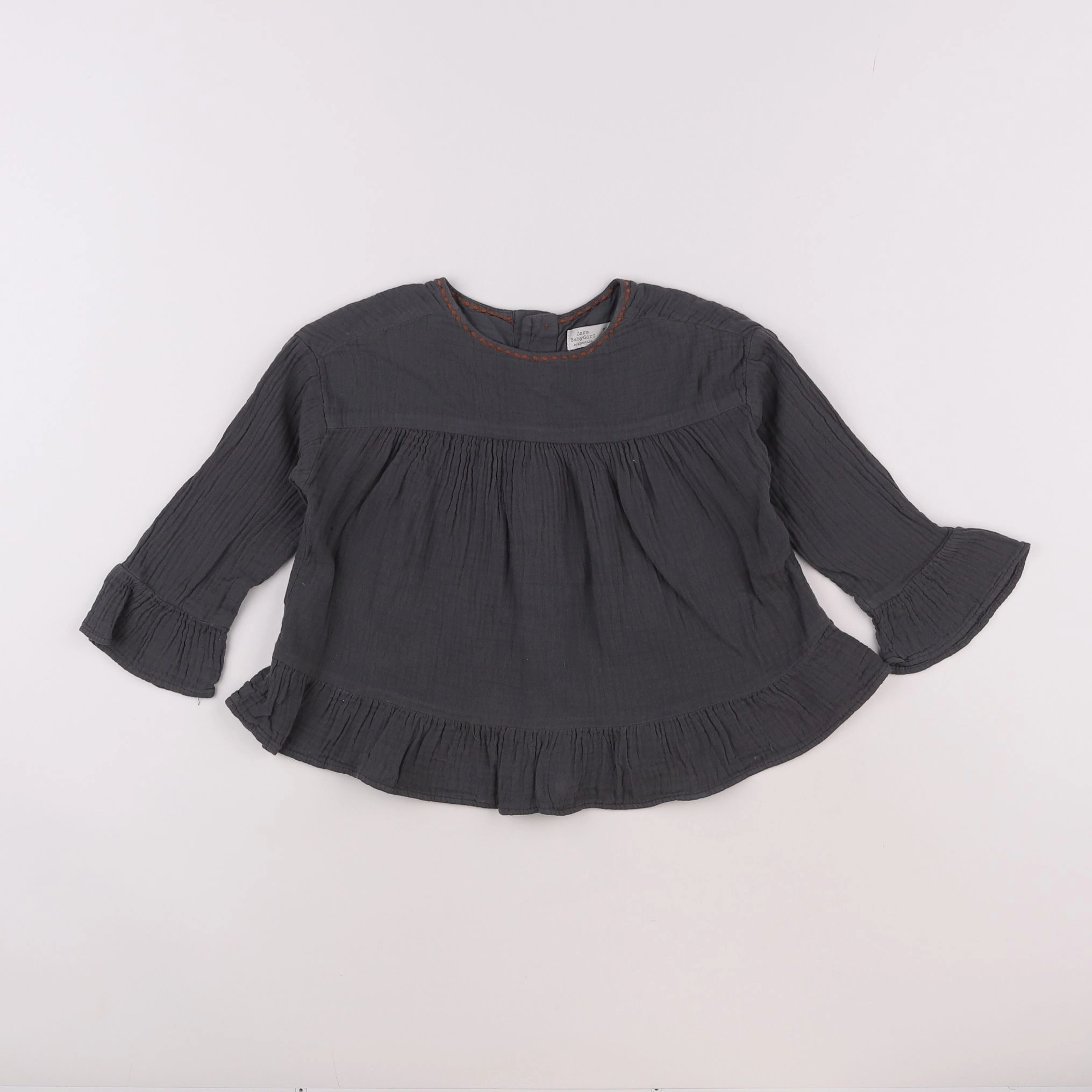 Zara - blouse gris - 2/3 ans