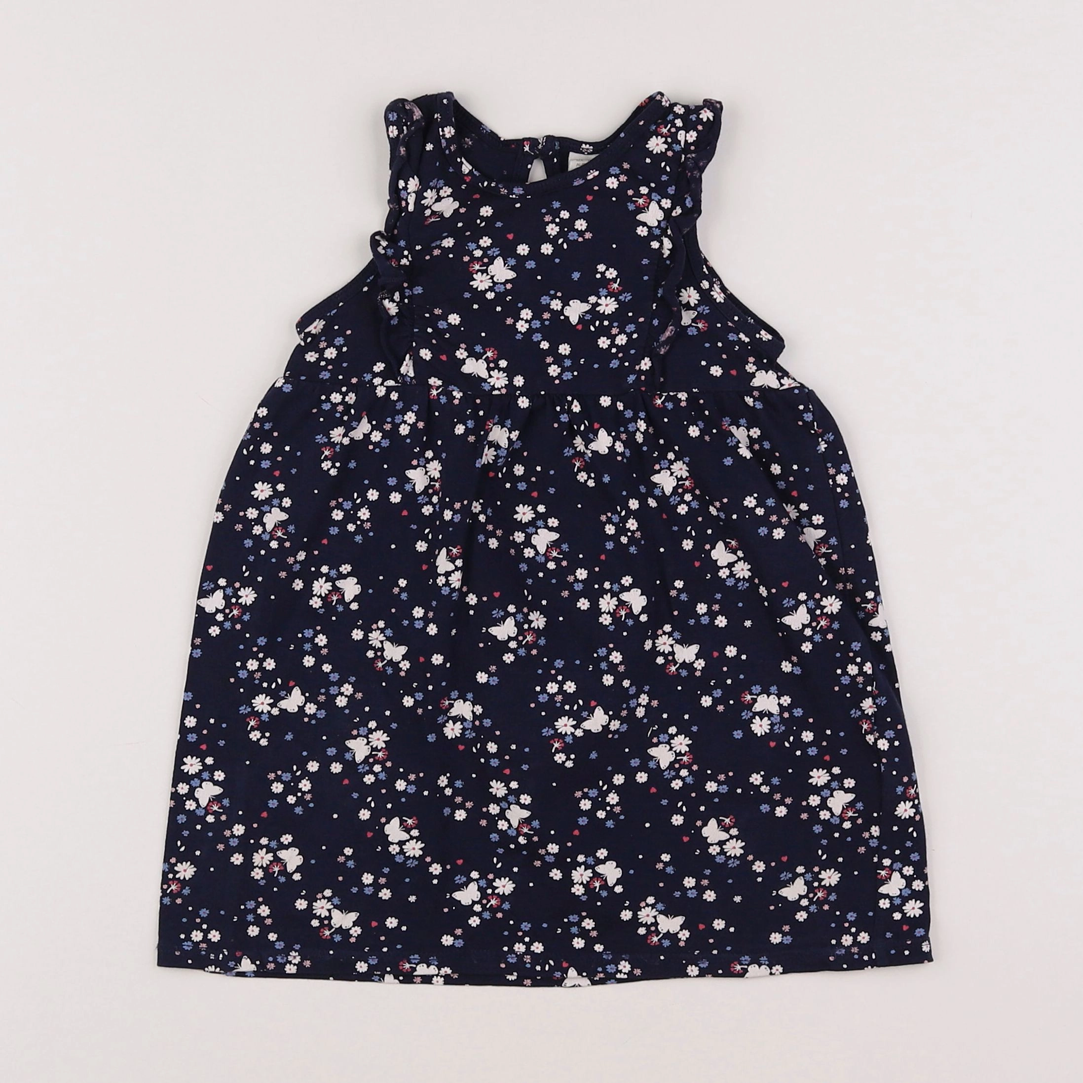 H&M - robe bleu - 9/12 mois