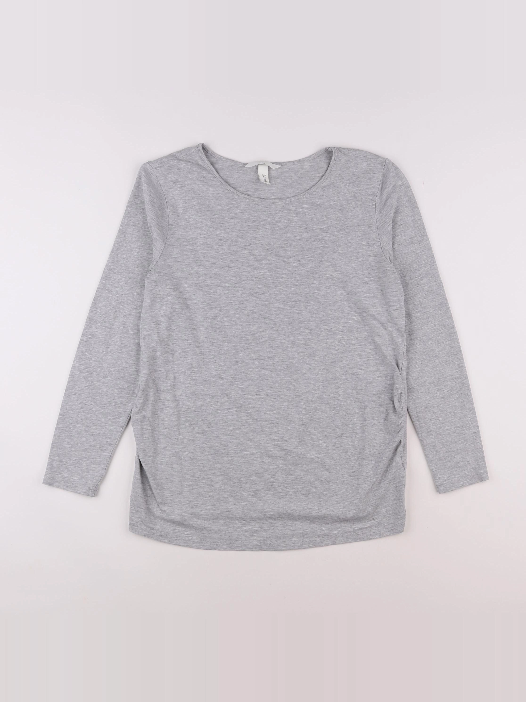 H&M - tee-shirt allaitement gris - 44 à 46