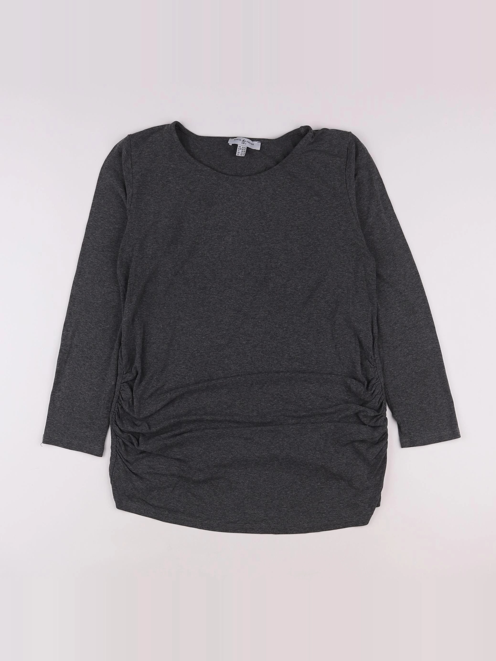 Envie de fraise - tee-shirt grossesse gris - 42 à 44