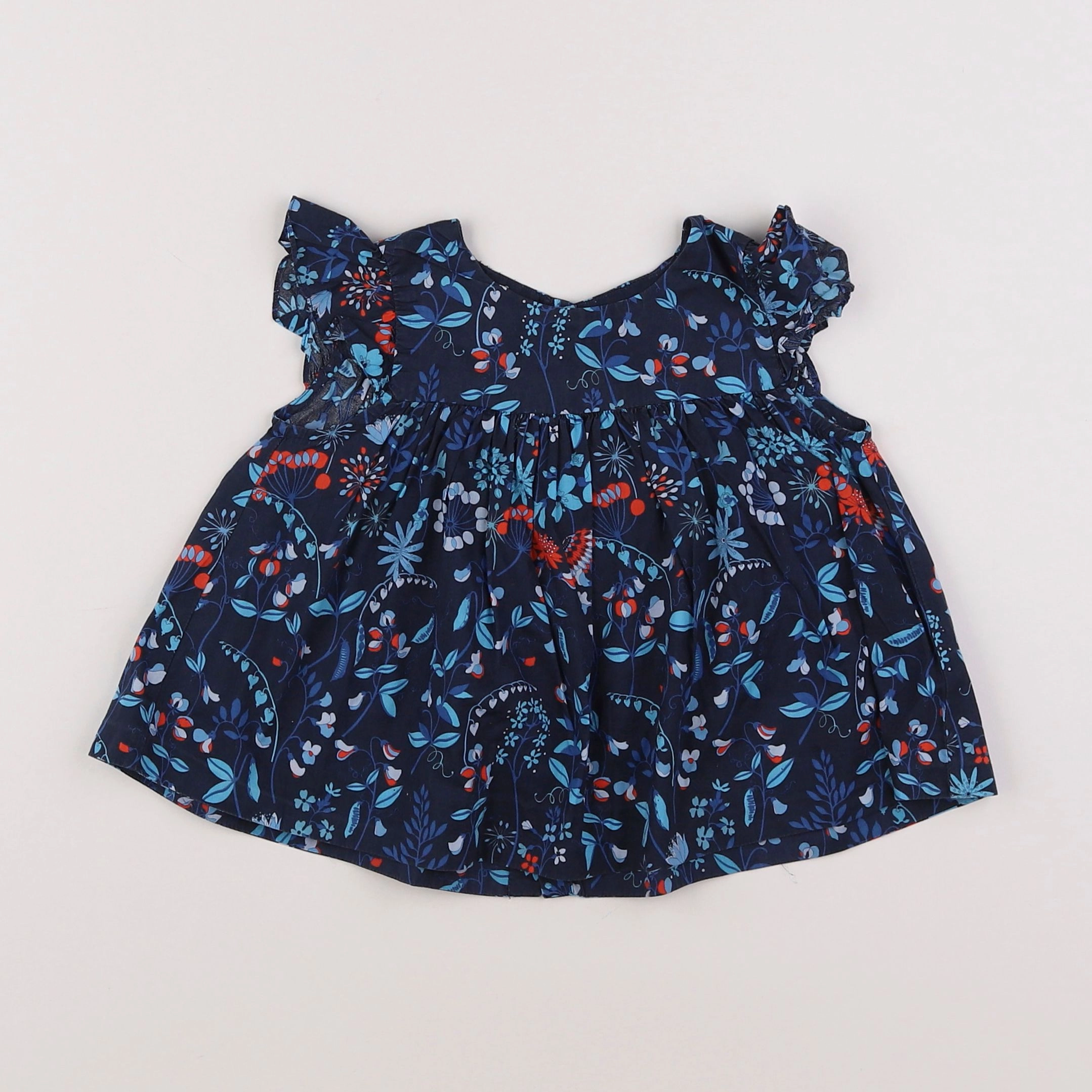 Jacadi - blouse liberty bleu - 18 mois