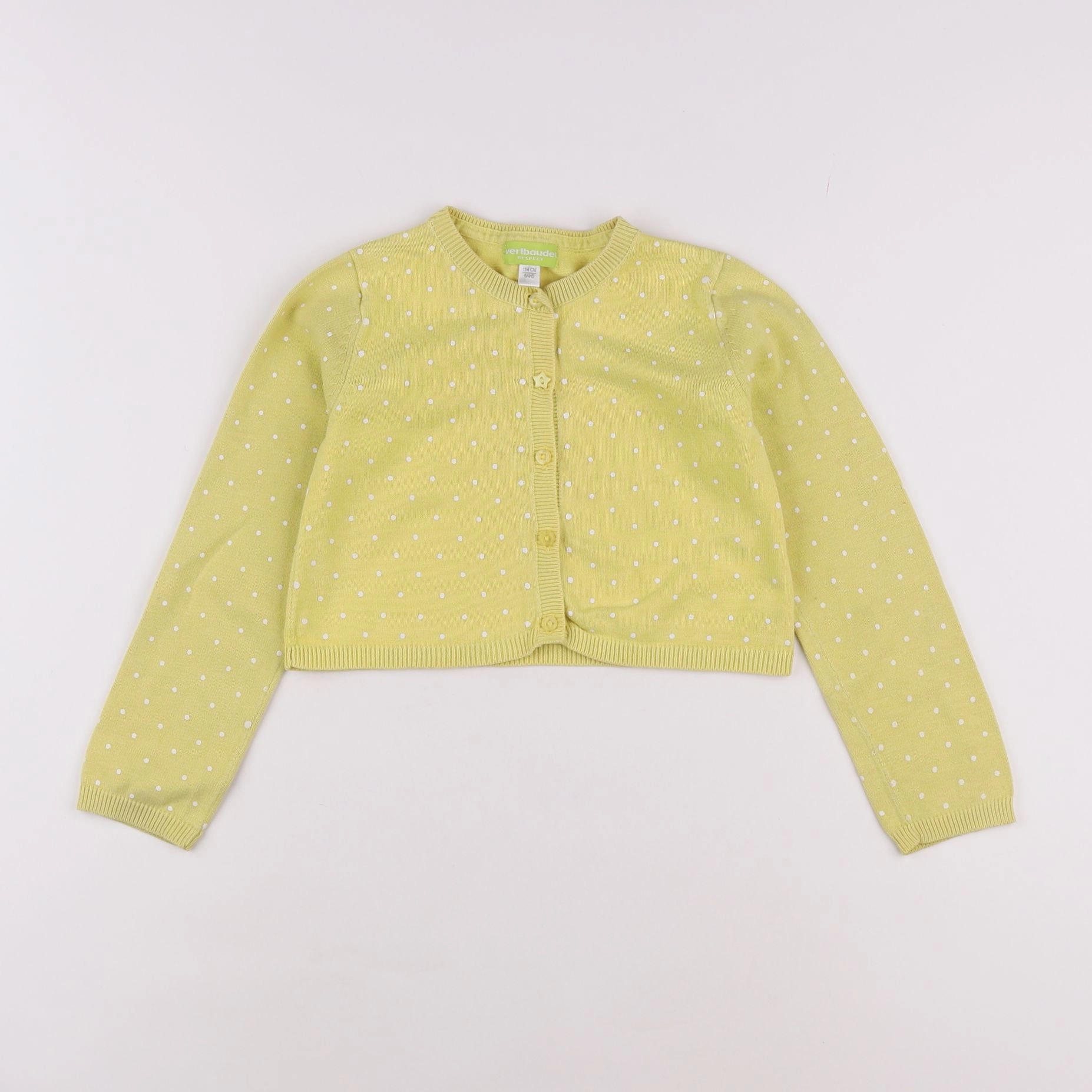 Vertbaudet - gilet jaune - 6 ans