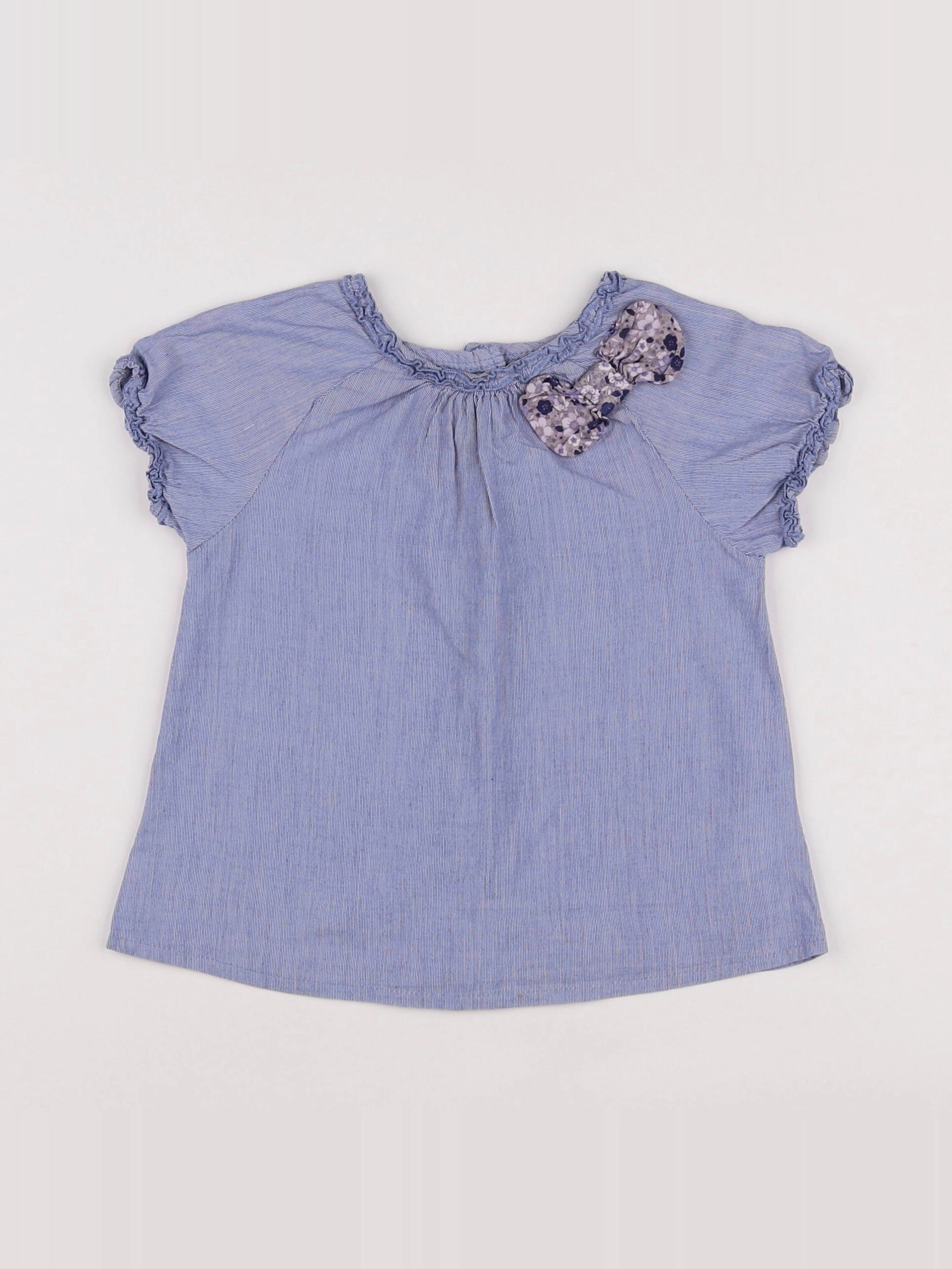 Vertbaudet - blouse bleu - 2 ans