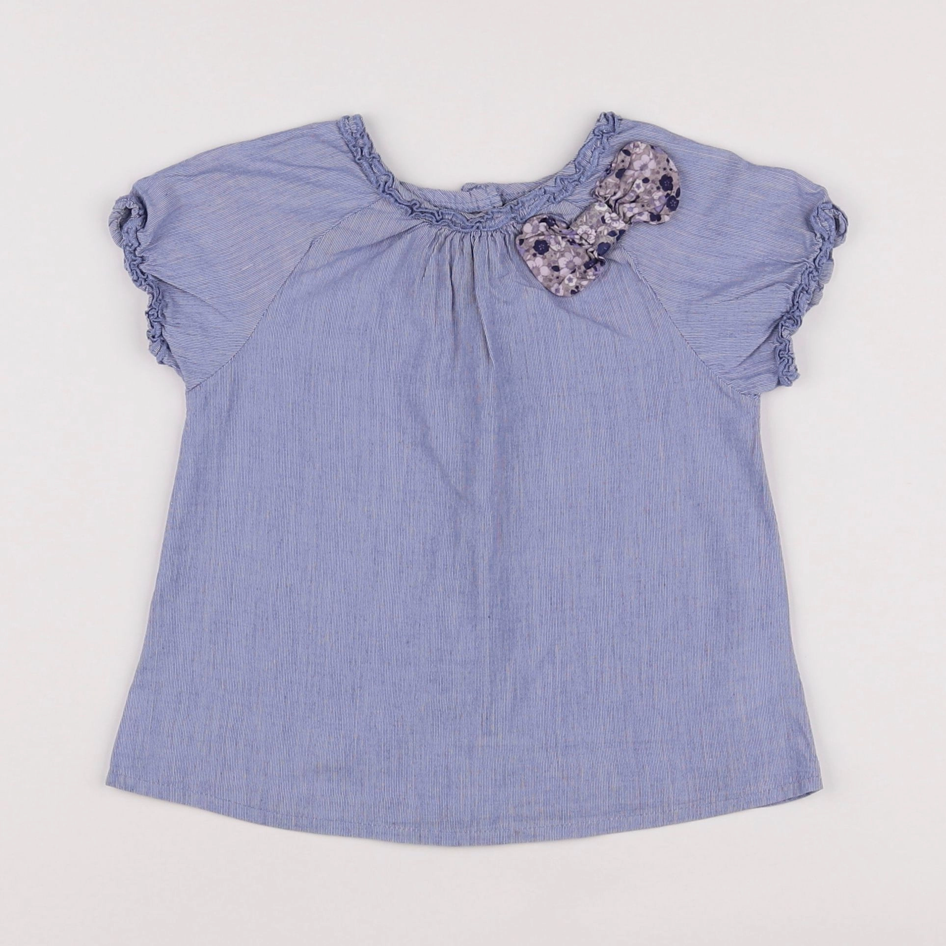 Vertbaudet - blouse bleu - 2 ans