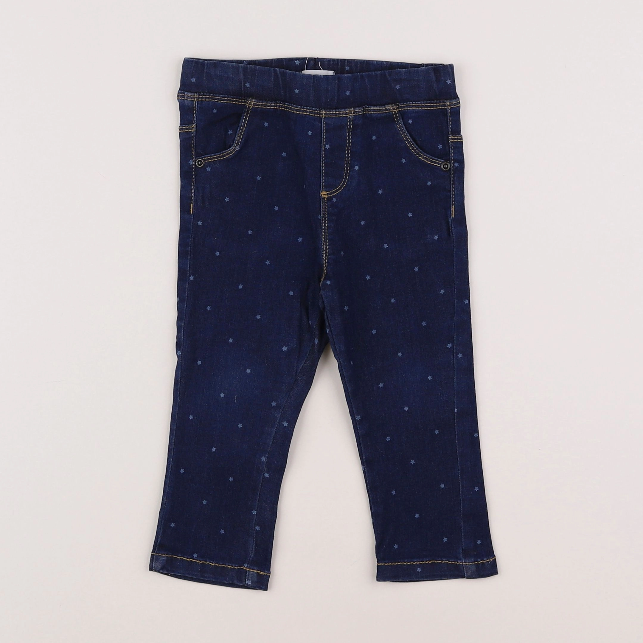 Vertbaudet - jegging bleu - 18 mois