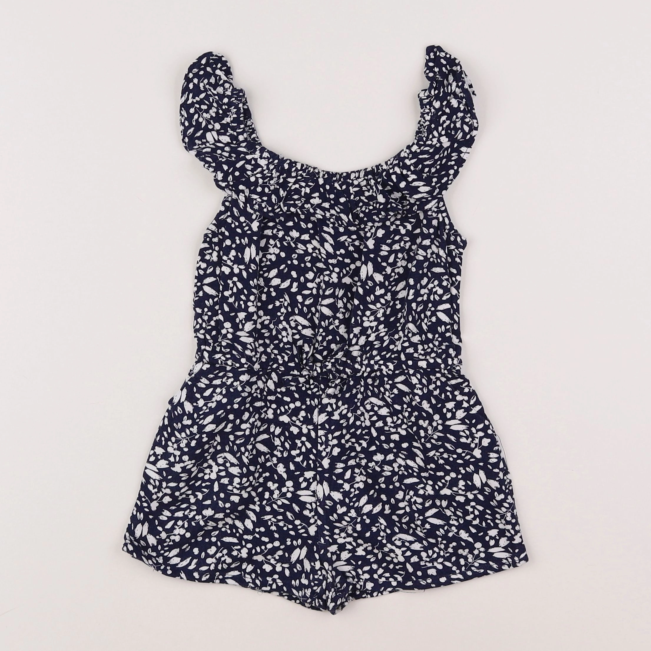 Vertbaudet - combinaison bleu, blanc - 2 ans
