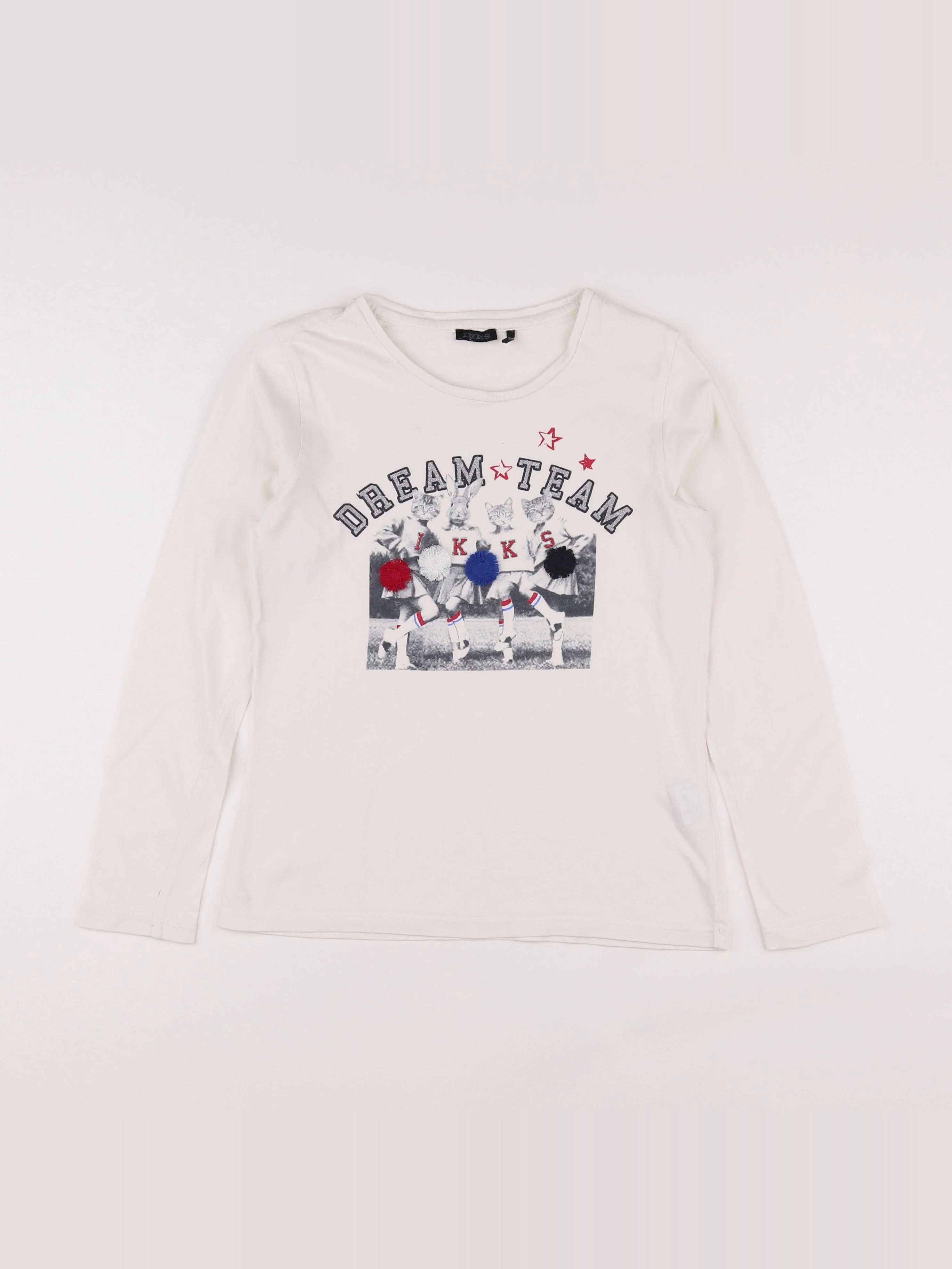 IKKS - tee-shirt beige - 10 ans