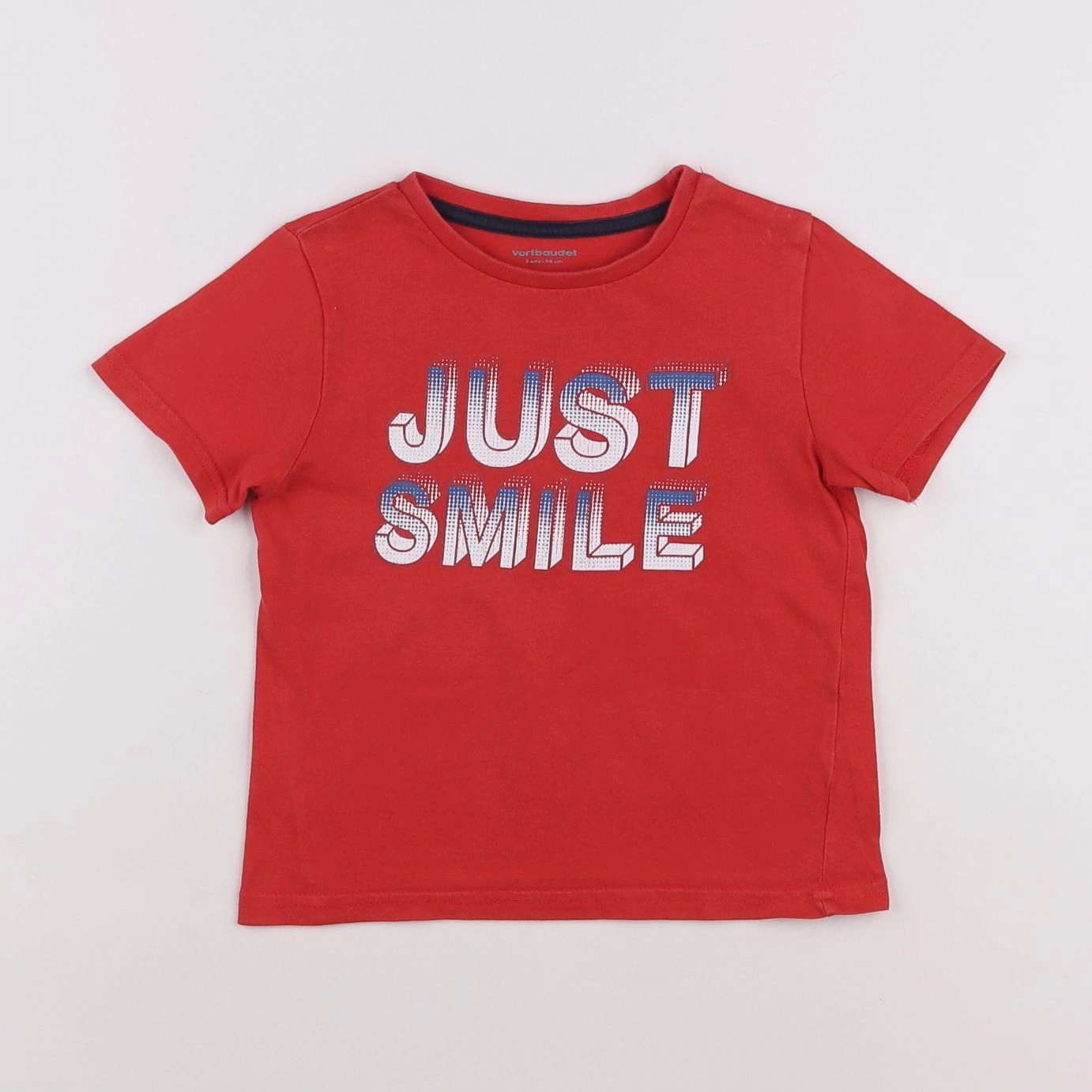 Vertbaudet - tee-shirt rouge - 3 ans