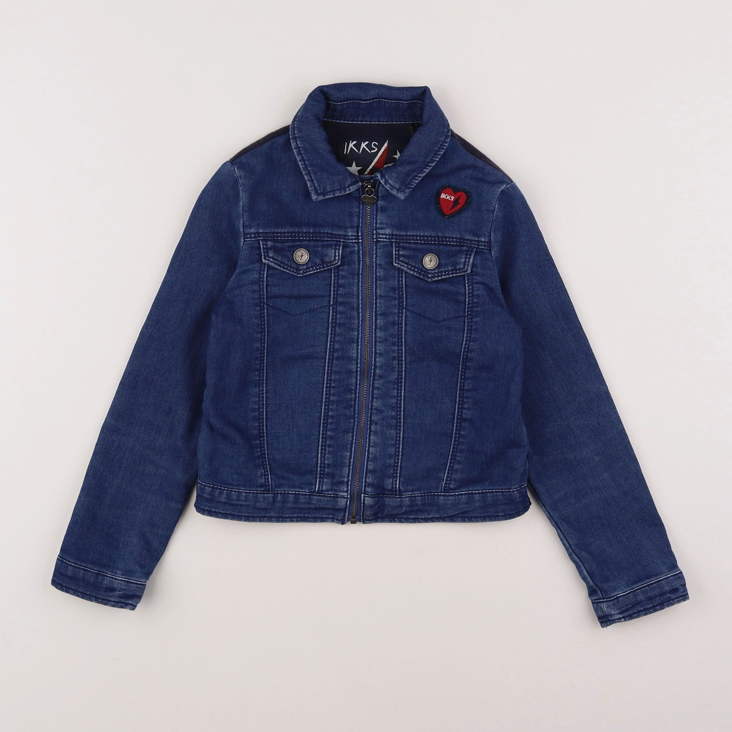 IKKS - veste imprimé au dos bleu - 6 ans