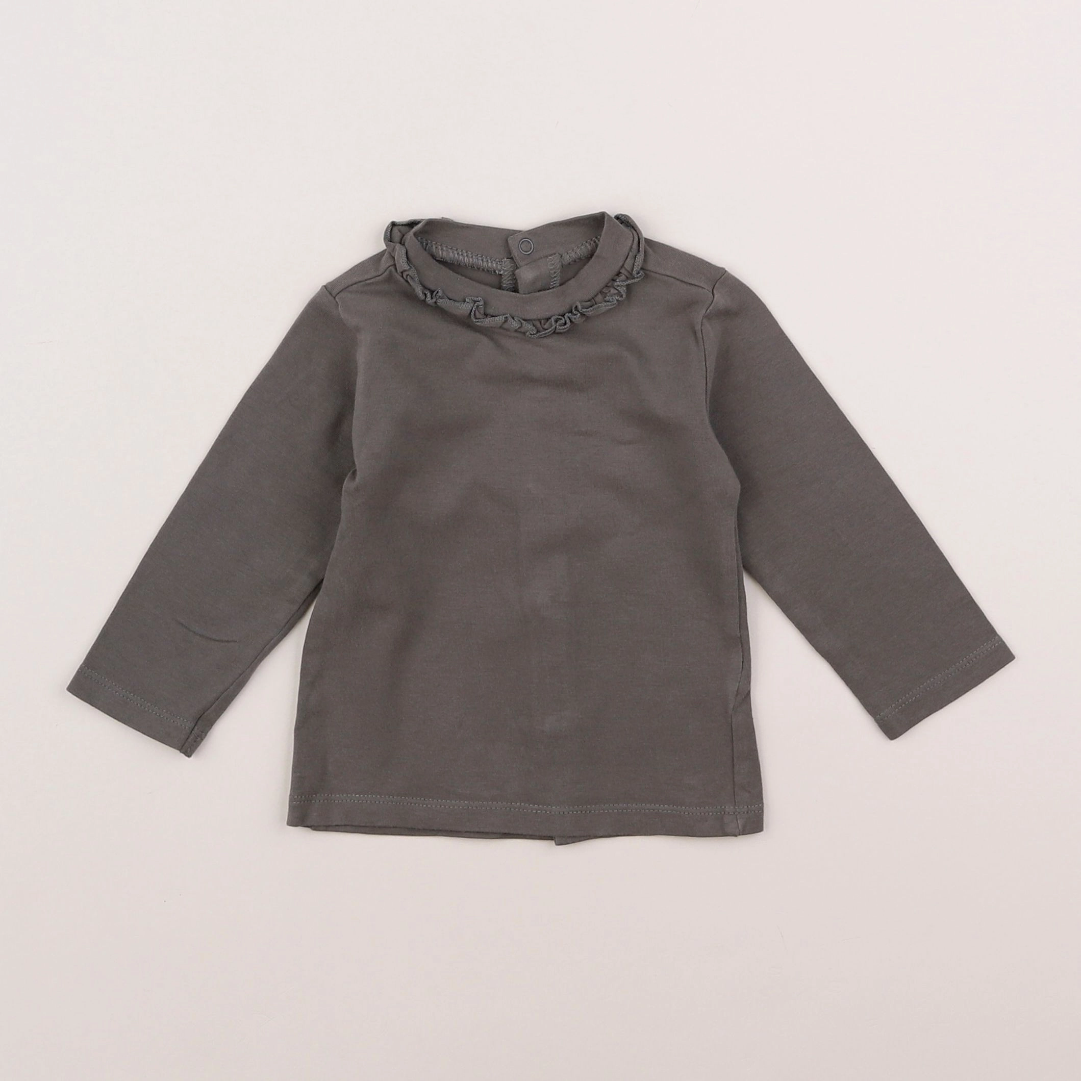 Vertbaudet - tee-shirt taupe - 6 mois