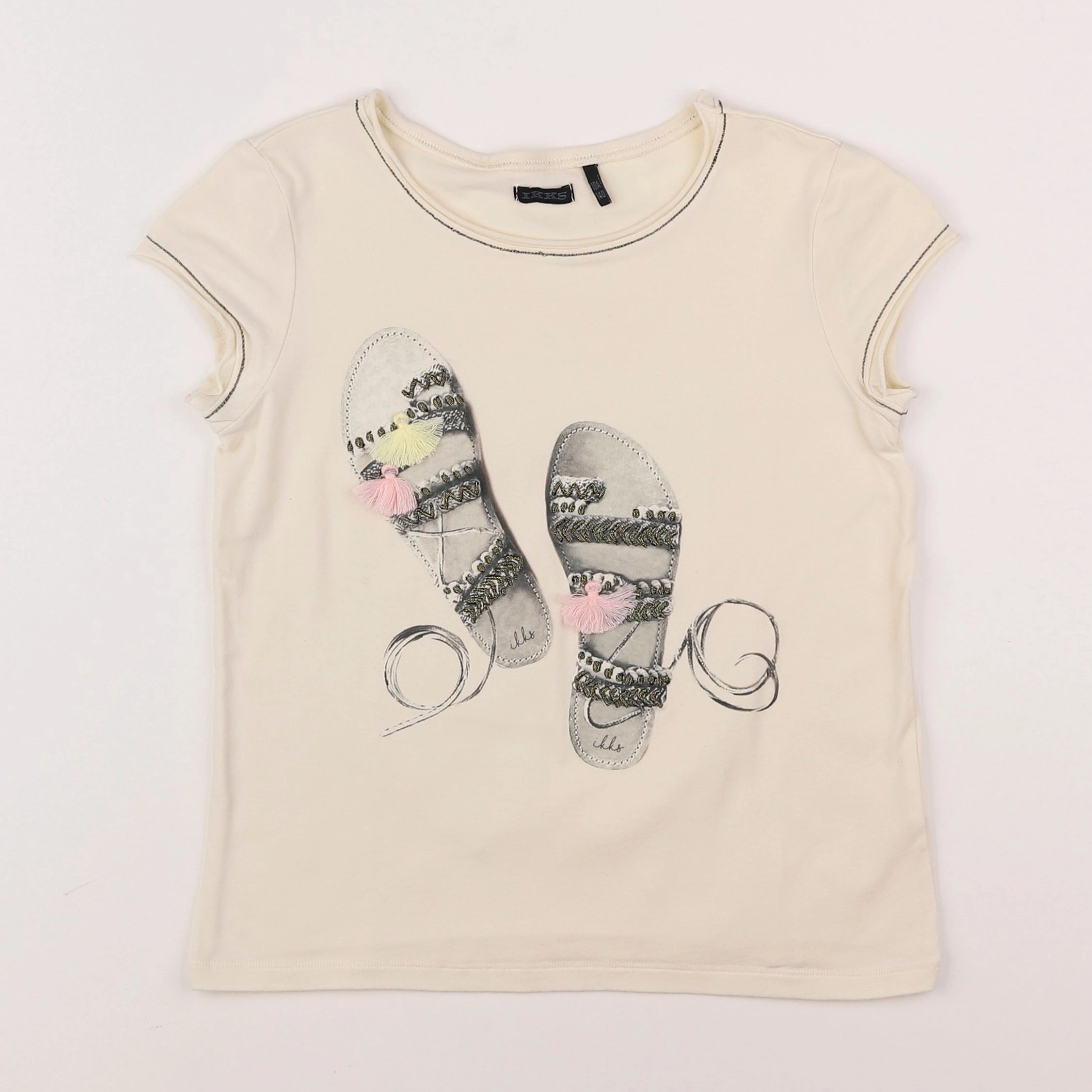IKKS - tee-shirt blanc - 10 ans