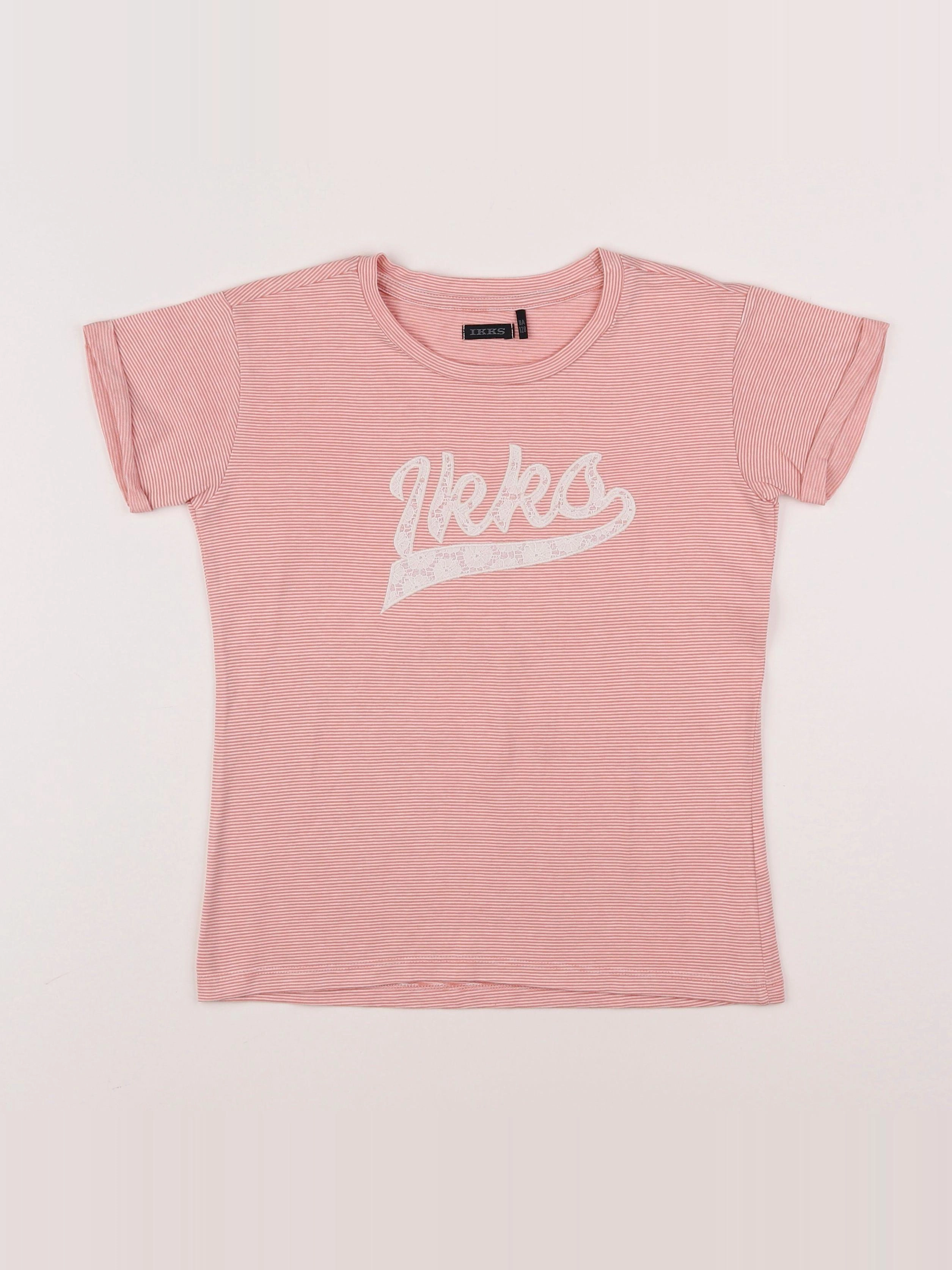 IKKS - tee-shirt rose - 8 ans
